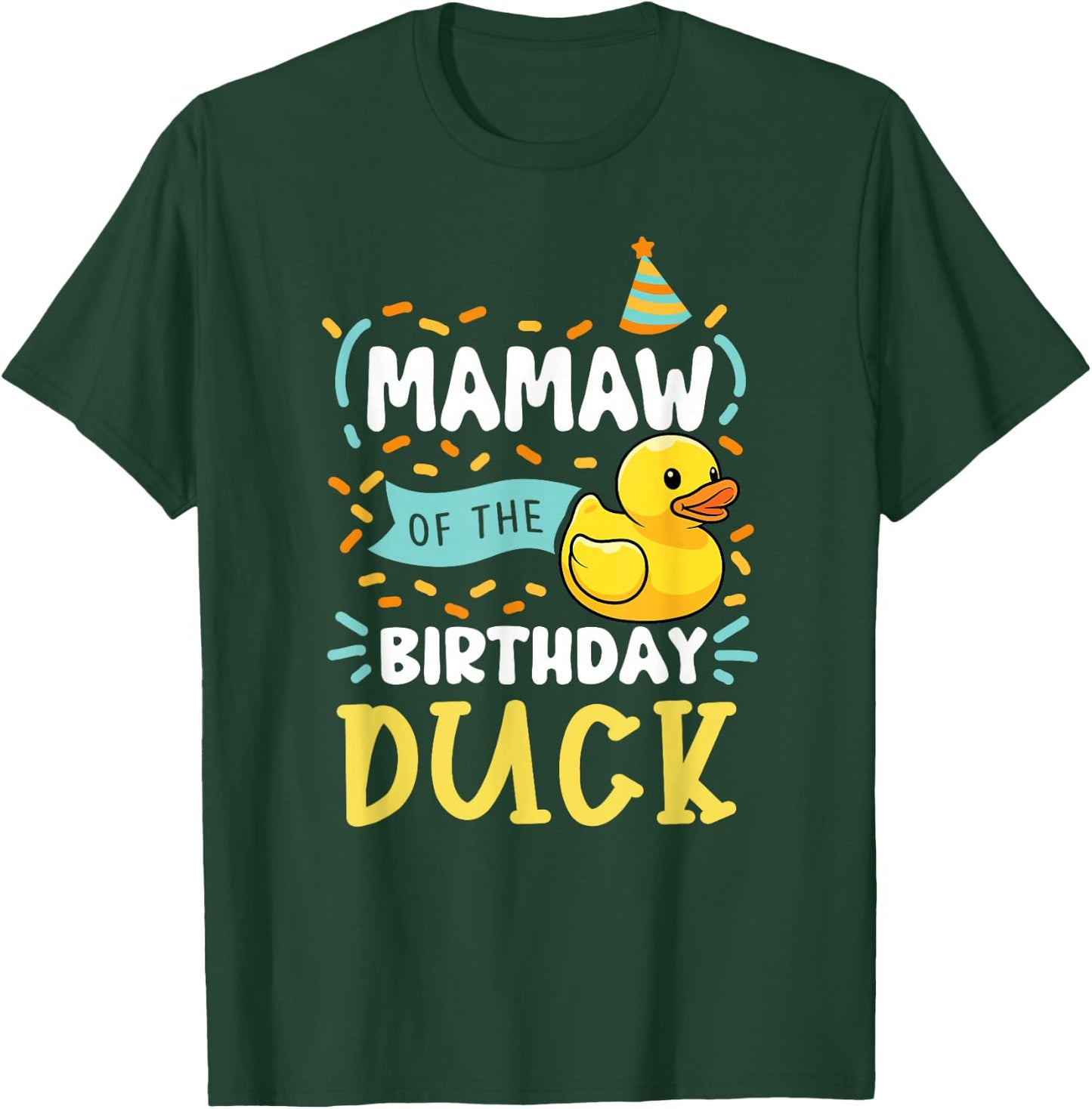 Mamaw of The Birthday Duck Boy Rubber Duck Bday Family T-Shirt - T-Shirt | Forest
