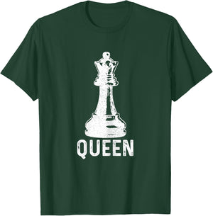 Chess Girl Queen Vintage Chess Player T-Shirt - T-Shirt | Forest