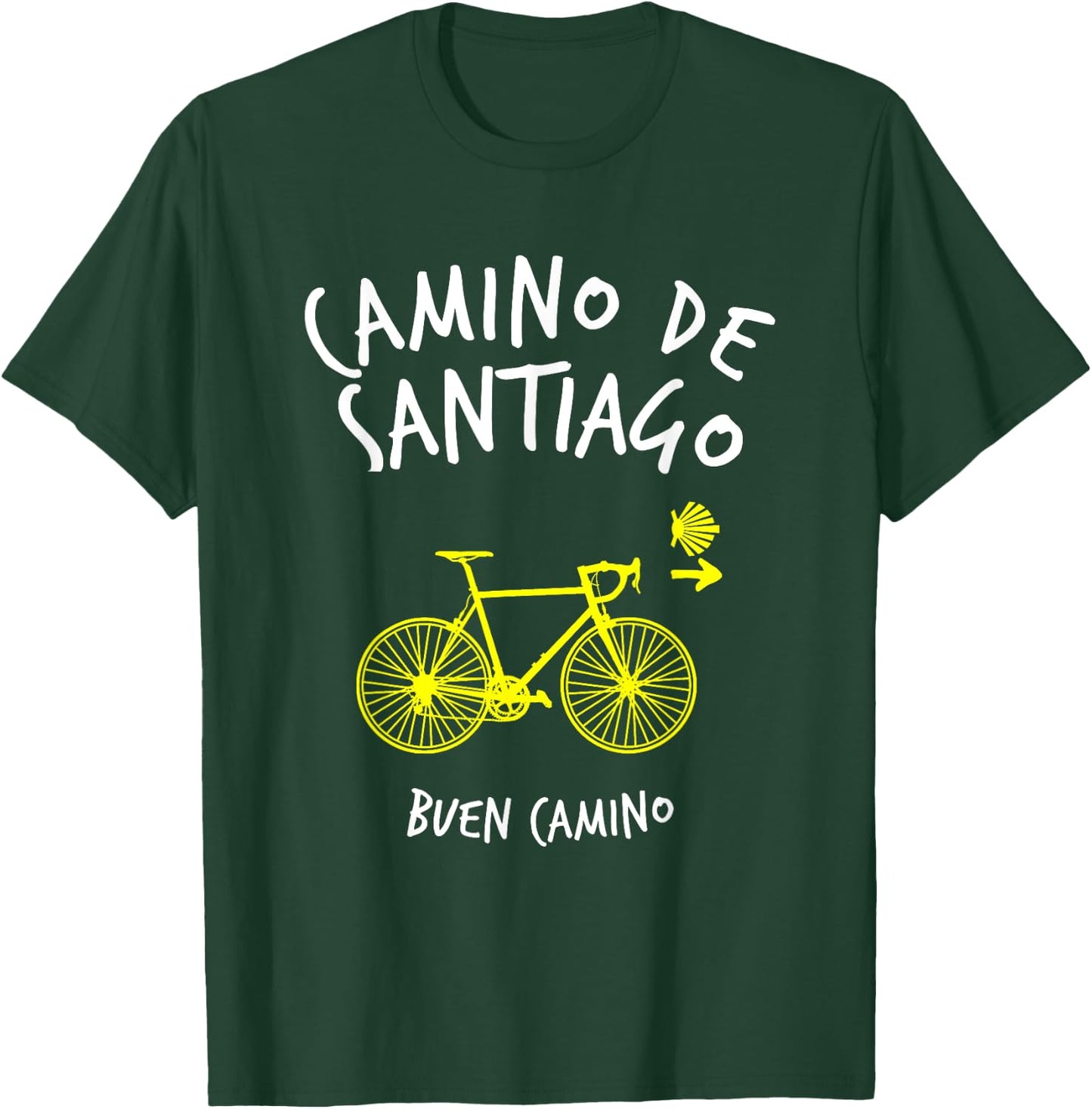Camino de Santiago Spain Buen Camino Cycling St James Way T-Shirt - T-Shirt | Forest
