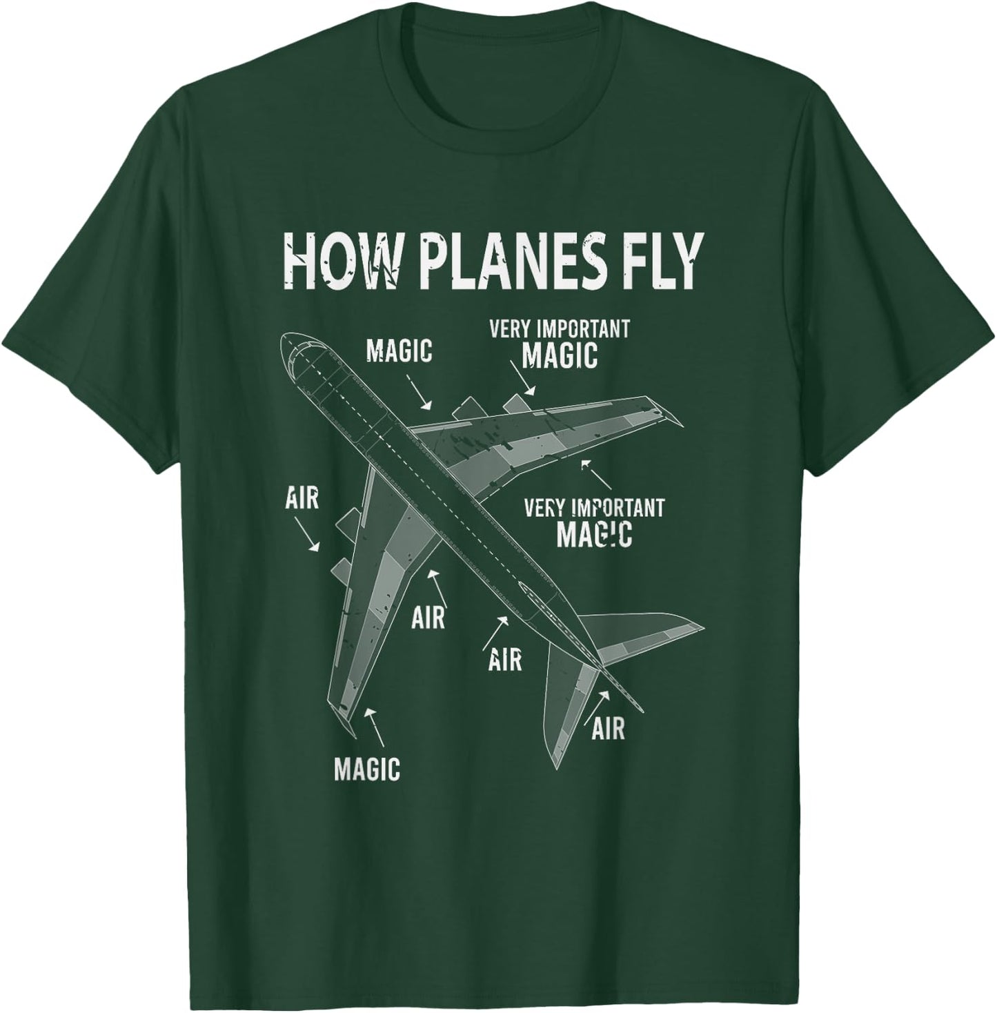 Plane Pilot Aviation Gift Funny Aviation Airplane Gift Pilot T-Shirt - T-Shirt | Forest