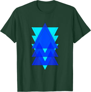 Triangle Pattern Design T-Shirt - T-Shirt | Forest