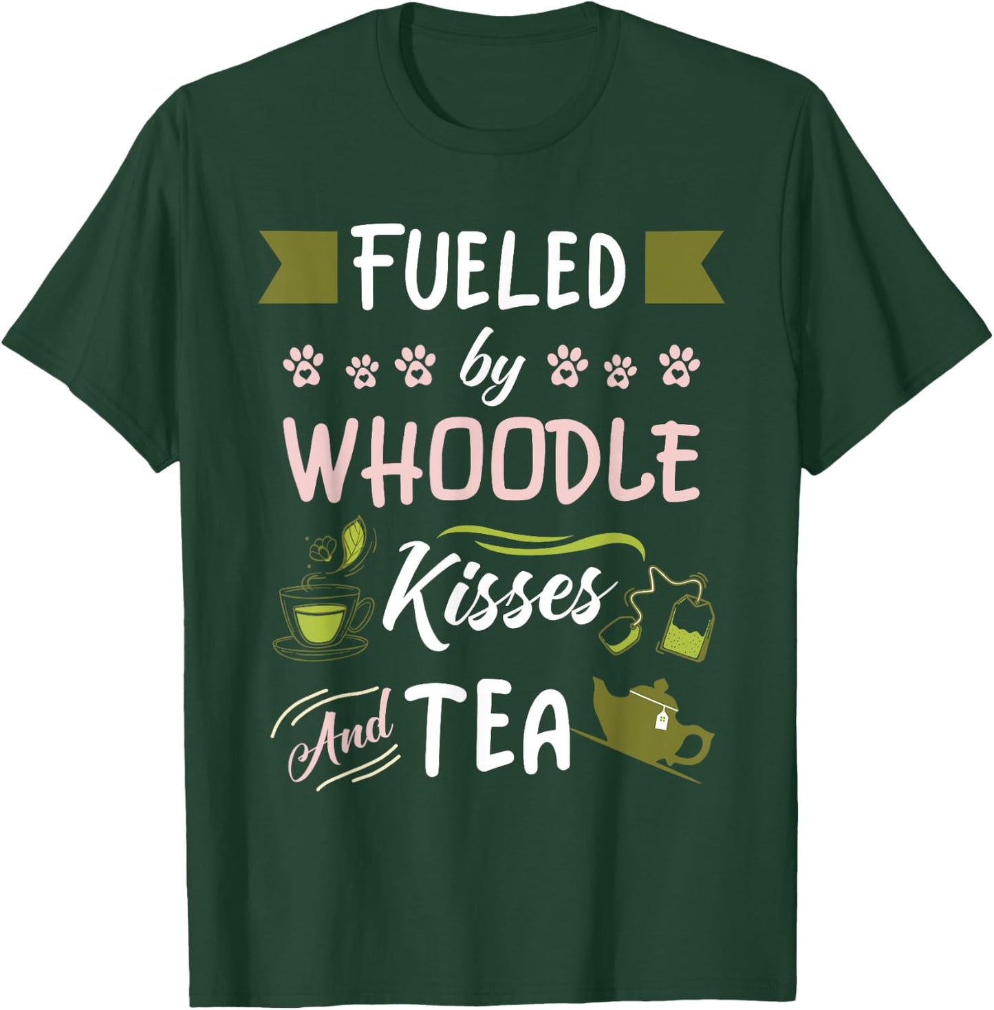 Whoodle Mom Tea Lover Dog Pet Owner Women Kids T-Shirt - T-Shirt | Forest