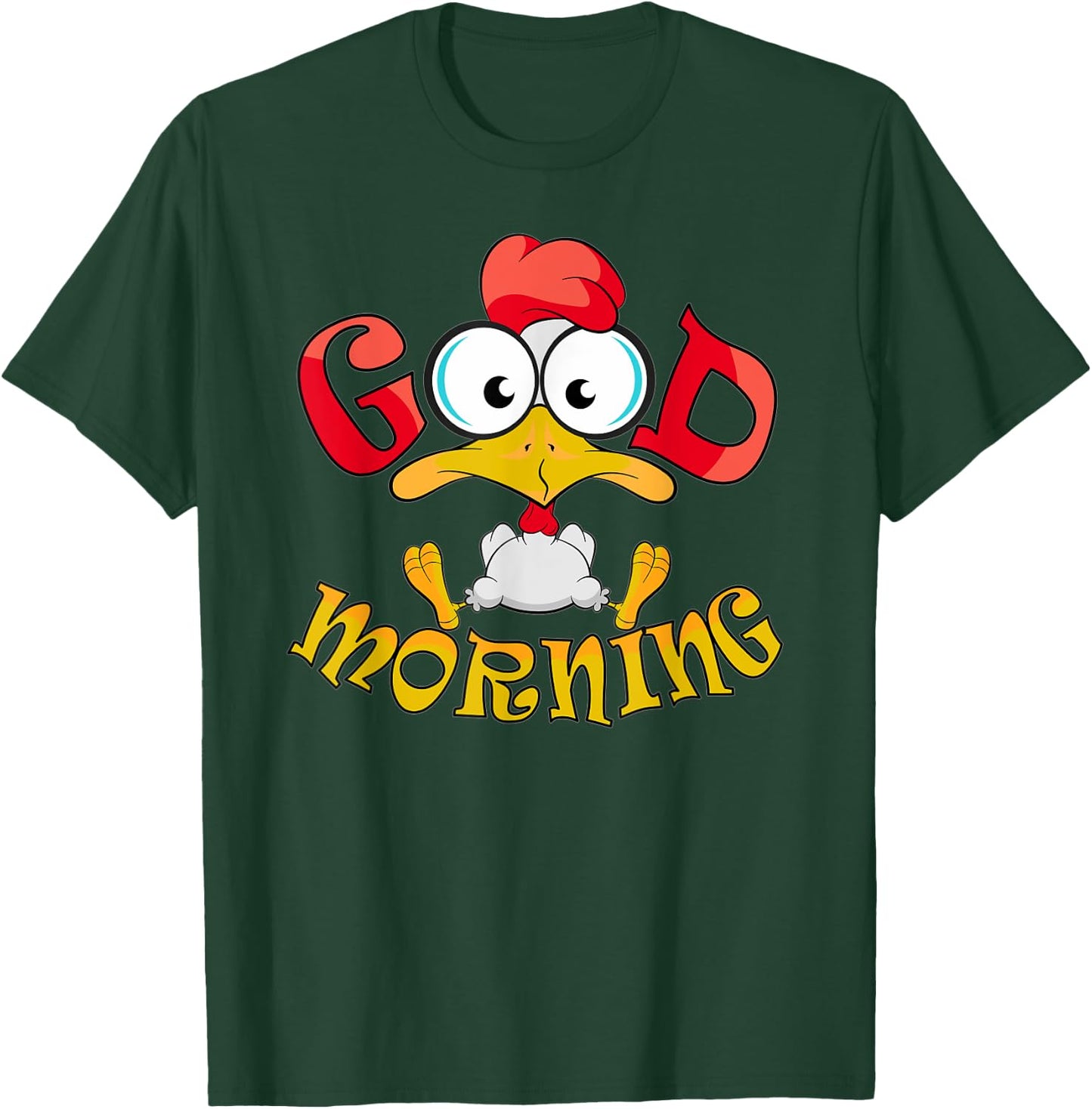 Good Morning Funny Dockel with Big Eyes Morning Group T-Shirt - T-Shirt | Forest
