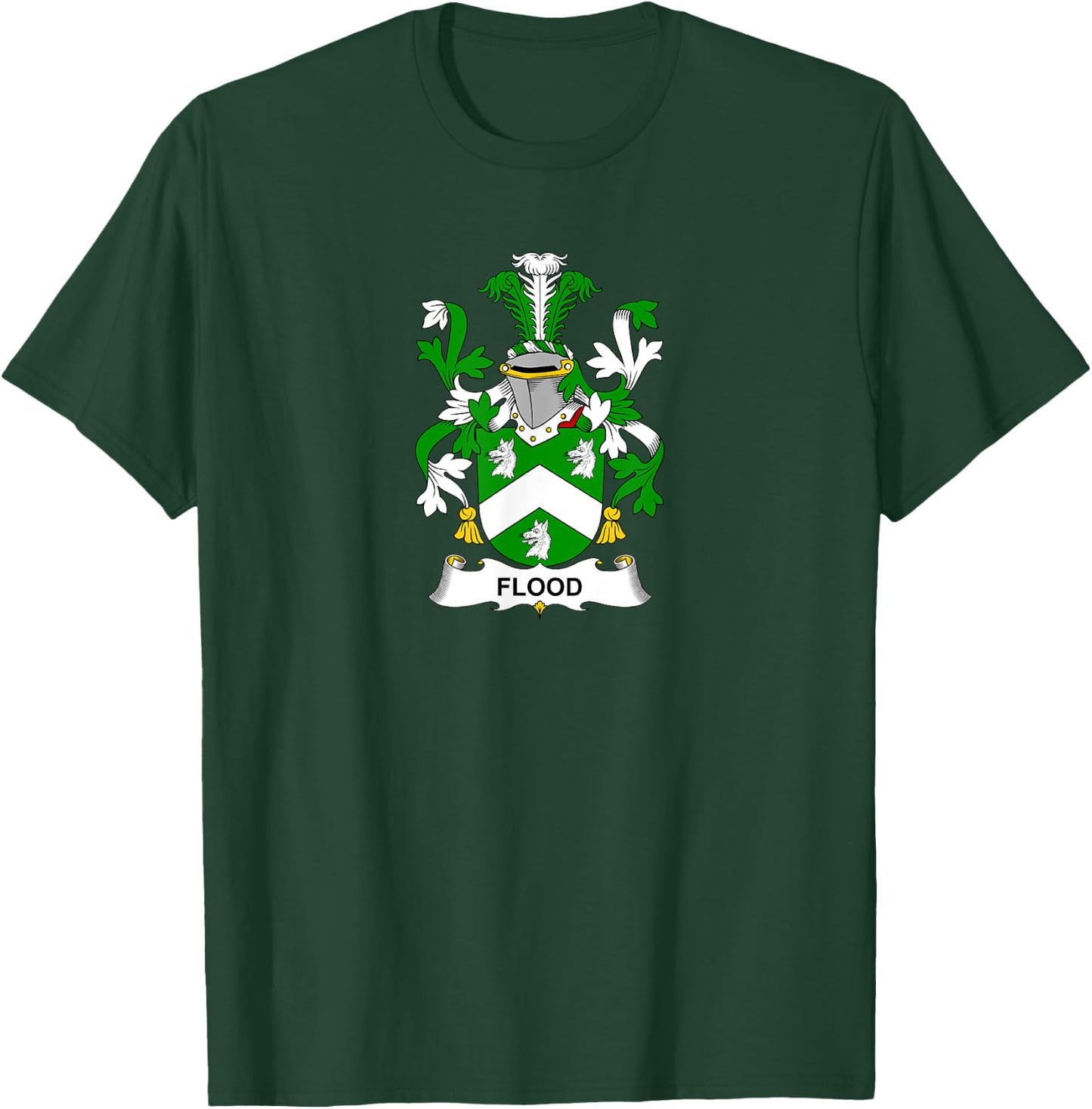 Flood Coat of Arms - Family Crest T-Shirt - T-Shirt | Forest