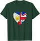 Philippines Great Britain Heart UK Flag Filipino Flag Heart T-Shirt - T-Shirt | Forest