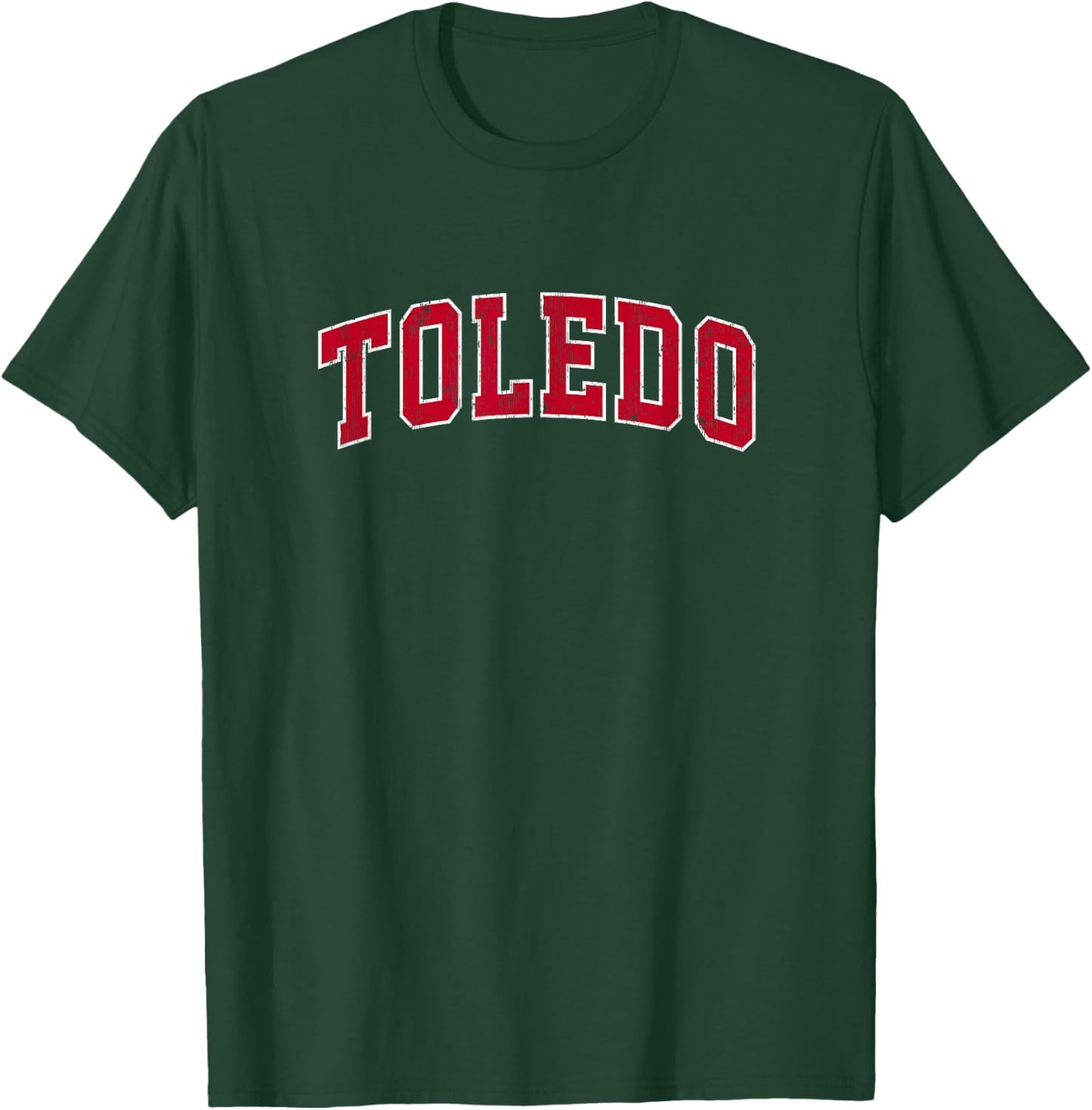 Toledo Ohio OH Vintage Sports Design Red Design T-Shirt - T-Shirt | Forest
