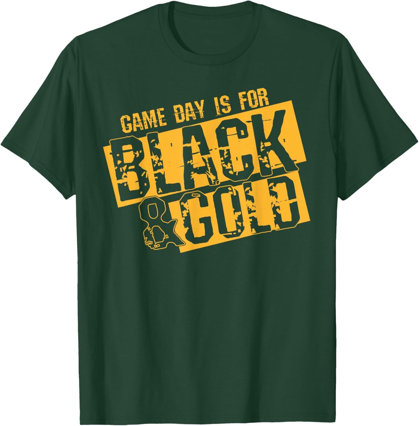 Black Gold Game Day Group Shirt for High School Football T-Shirt - T-Shirt | Forest