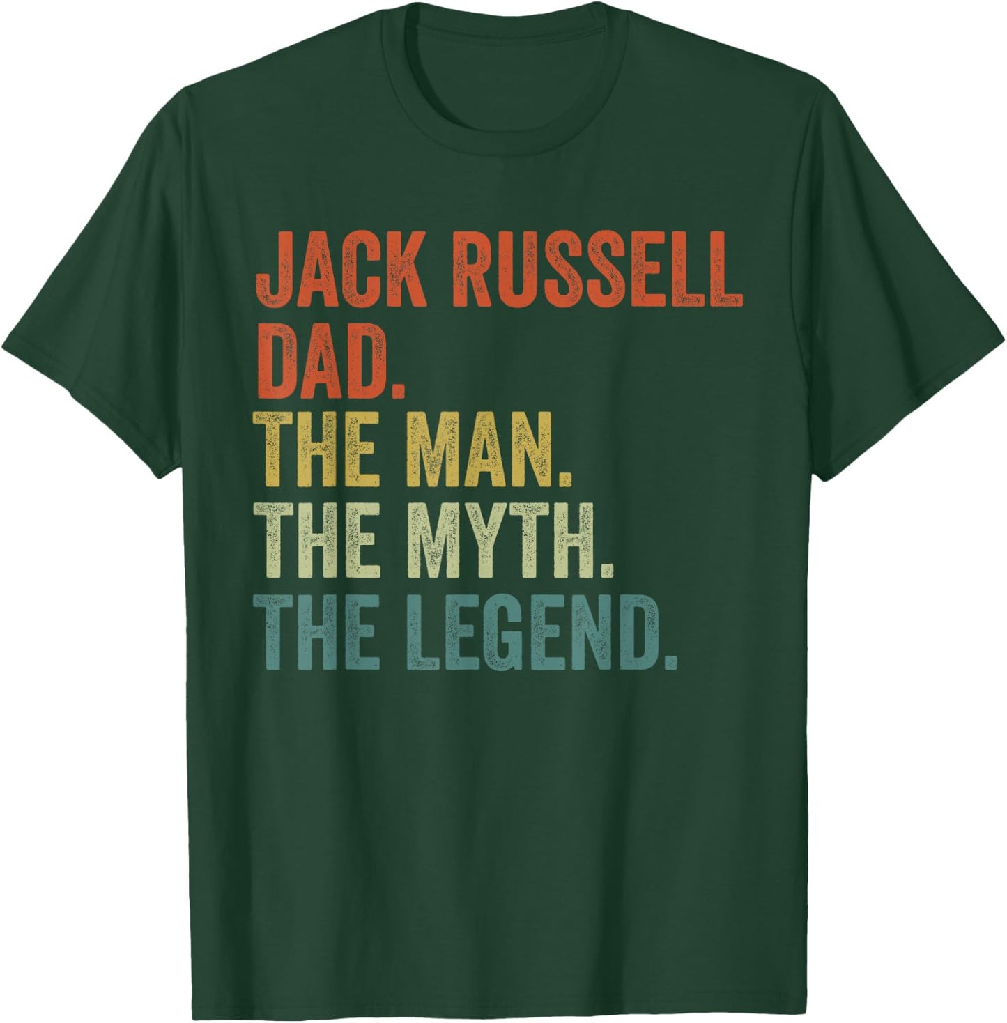 Men Vintage Dog Dad Man Myth Legend Shirts, Jack Russell Dad T-Shirt - T-Shirt | Forest