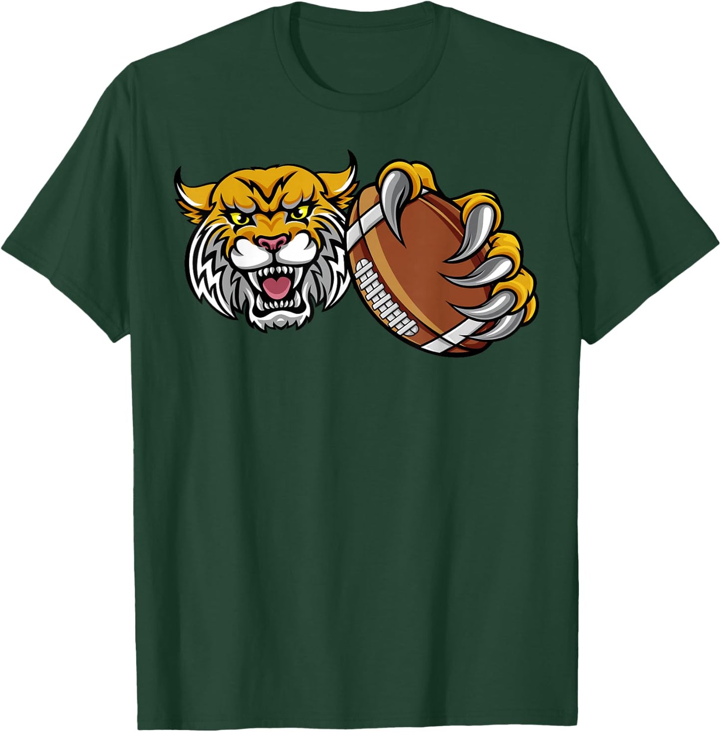 Wildcat Holding American Football Ball T-Shirt - T-Shirt | Forest