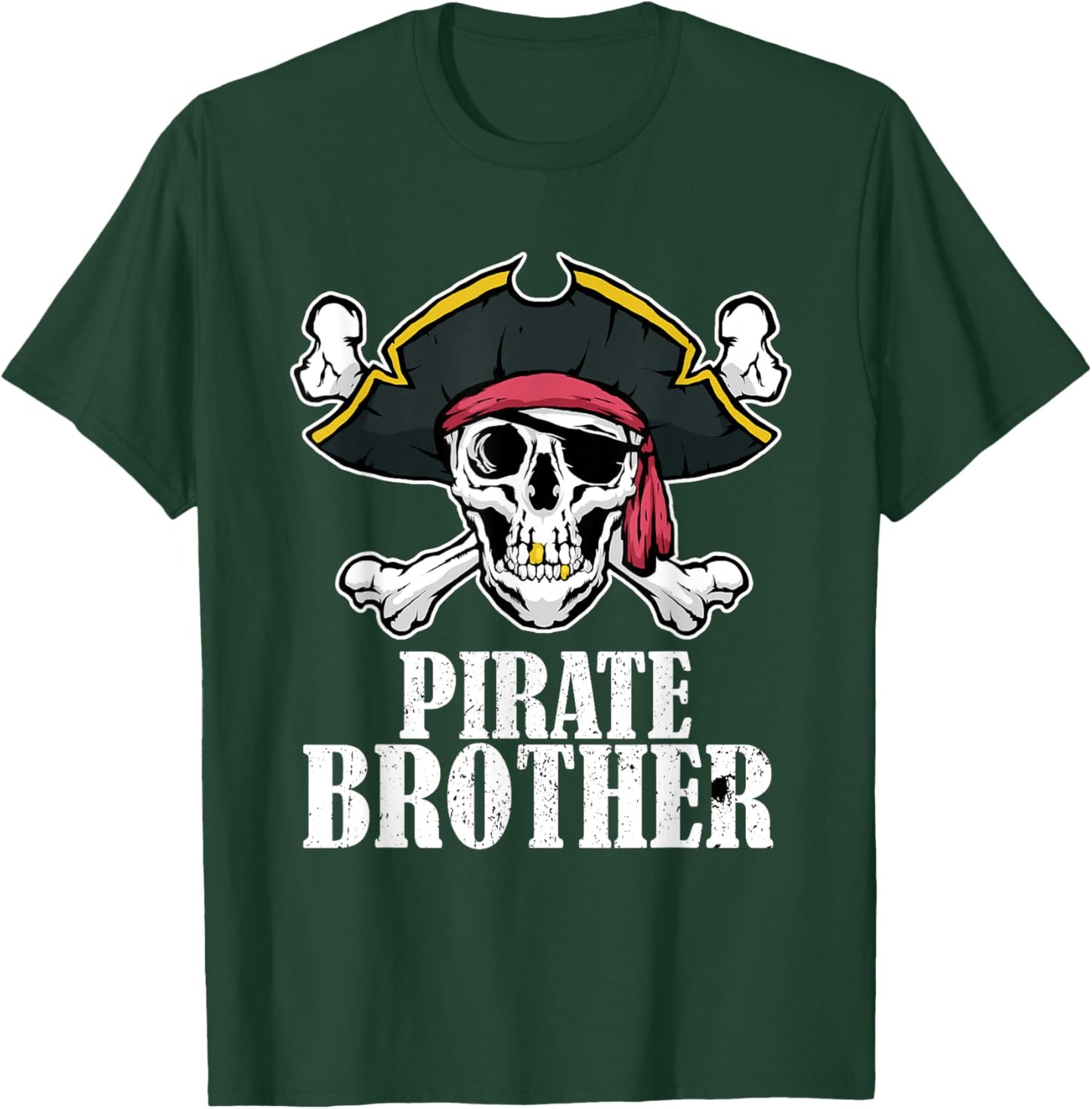 Pirate Brother Birthday Jolly Roger Flag Pirate Costume T-Shirt - T-Shirt | Forest