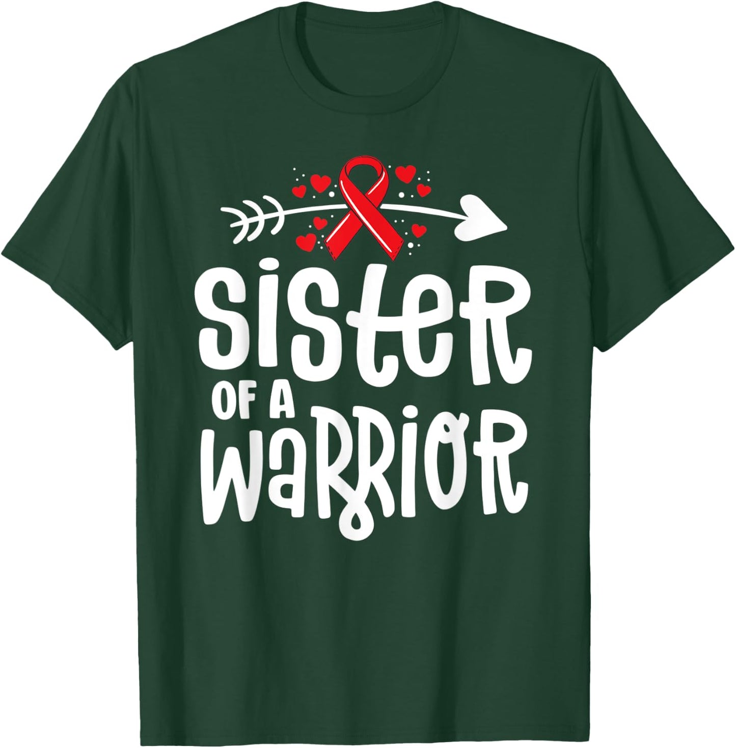 Sister Of A Warrior Family Pulmonary Embolism Awareness T-Shirt - T-Shirt | Forest
