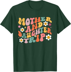 Mother Daughter Trip 2026 Vacation Mom Daughter Travel Retro T-Shirt - T-Shirt | Forest