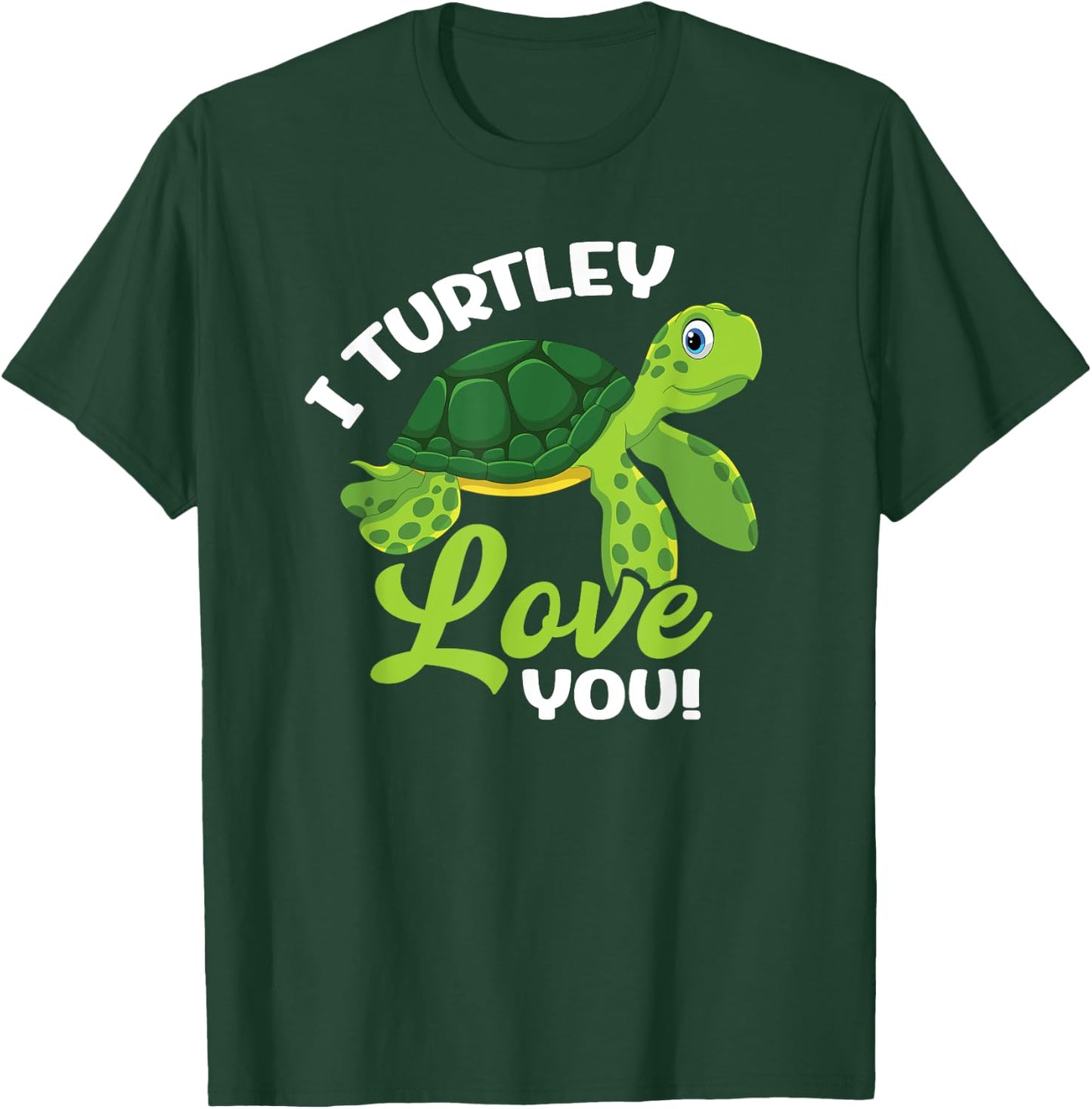 Cute Valentines Day Turtle - I Turtley Love You Valentine T-Shirt - T-Shirt | Forest
