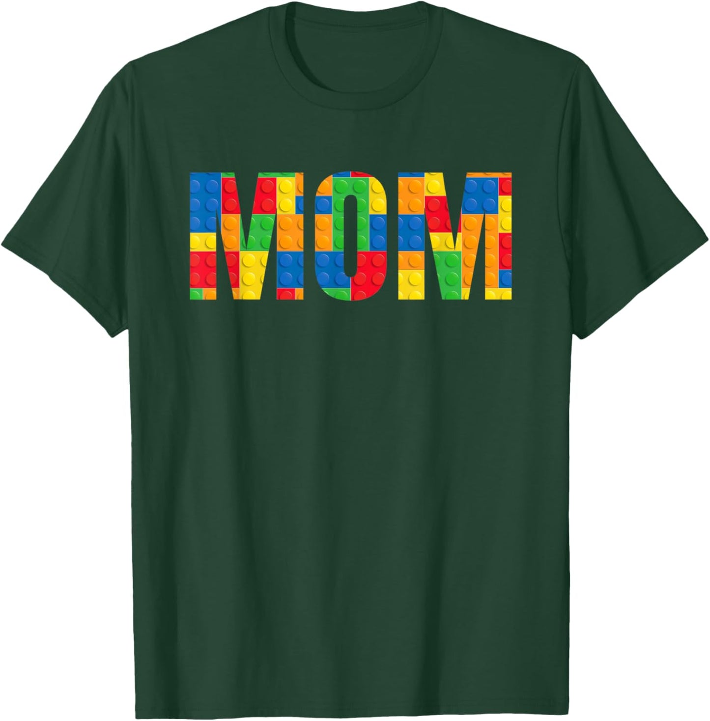 Mom Parent Brick Master Builder Building Blocks Set Family T-Shirt - T-Shirt | Forest