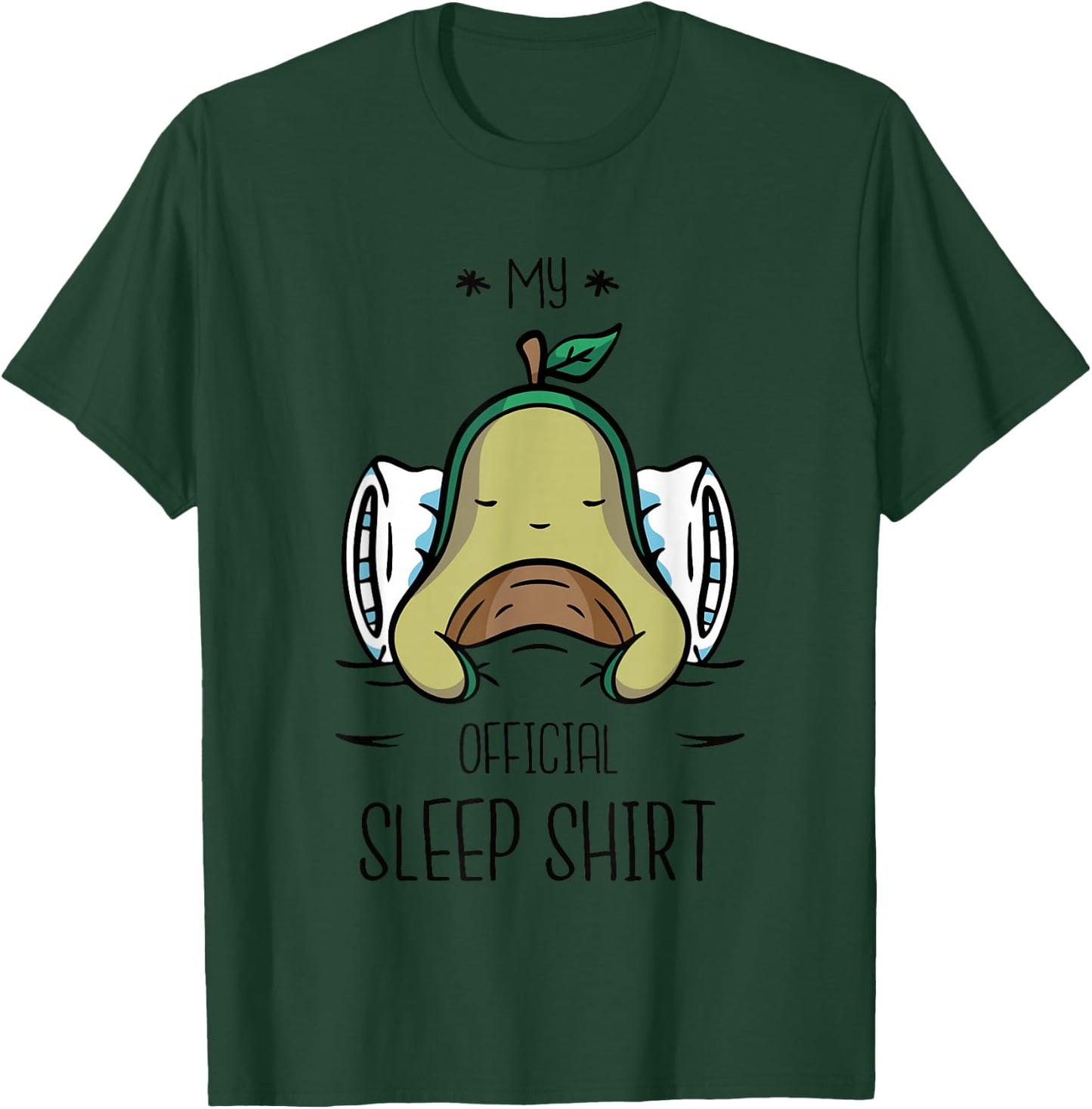 Cute Official Sleep Shirt Avocado Men Women Child T-Shirt - T-Shirt | Forest