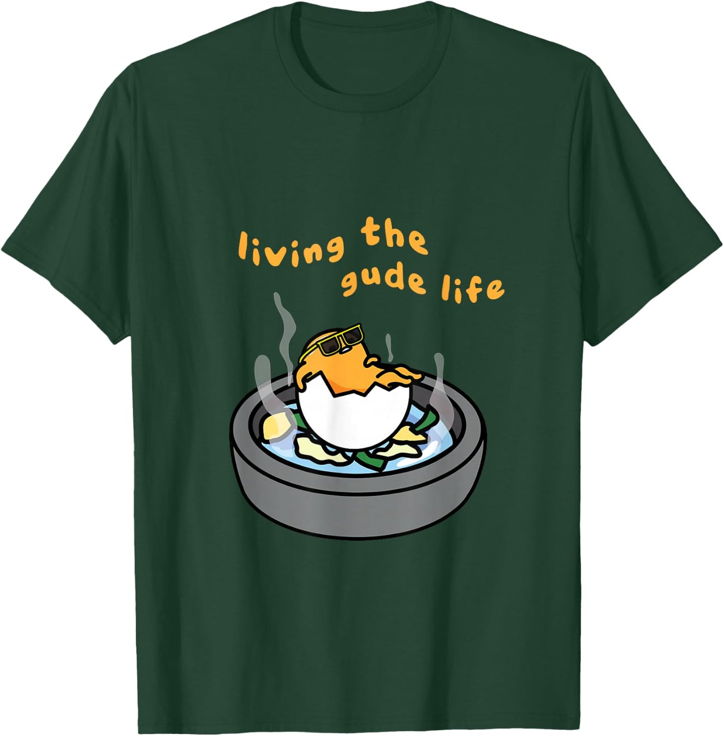 Living The Gude Life Ramen Featuring Gudetama Small T-Shirt - T-Shirt | Forest