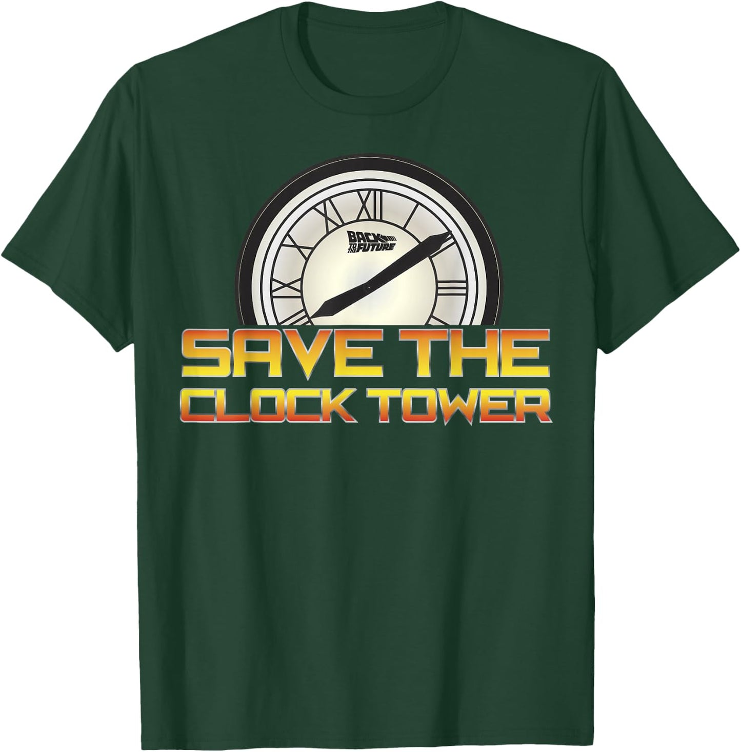 Back to The Future Save The Clock Tower T-Shirt - T-Shirt | Forest
