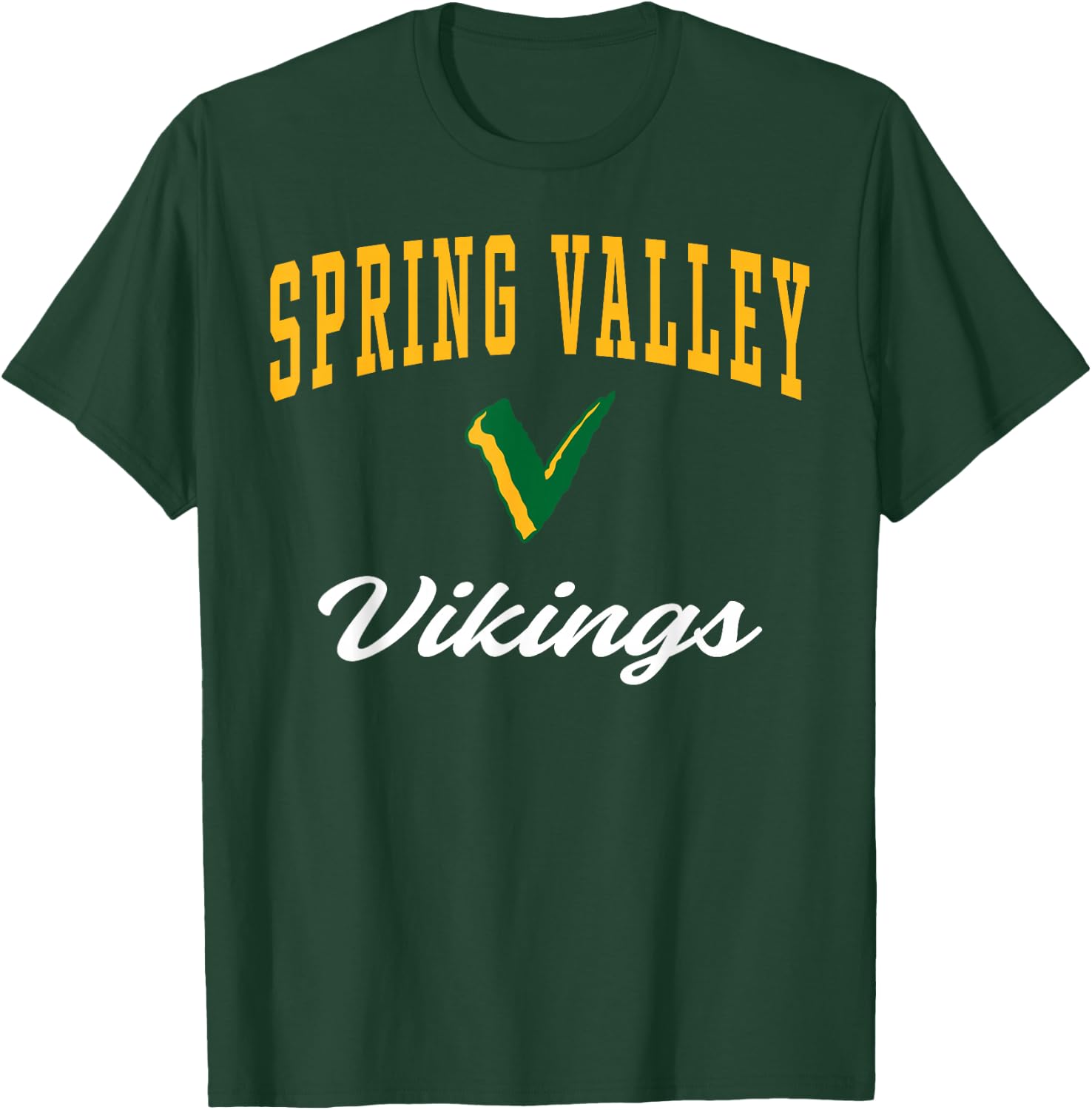 Spring Valley High School Vikings C3 T-Shirt - T-Shirt | Forest