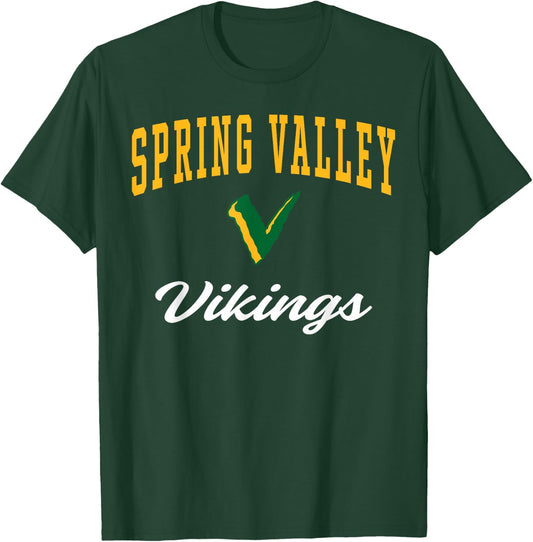 Spring Valley High School Vikings C3 T-Shirt - T-Shirt | Forest