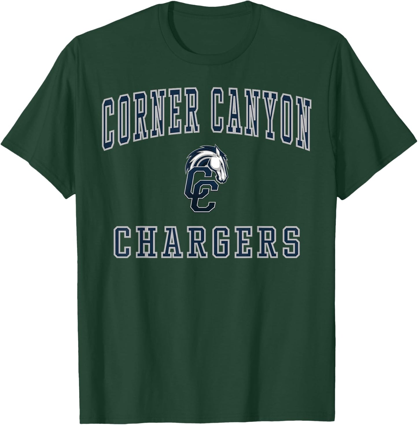 Corner Canyon High School Chargers C1 T-Shirt - T-Shirt | Forest
