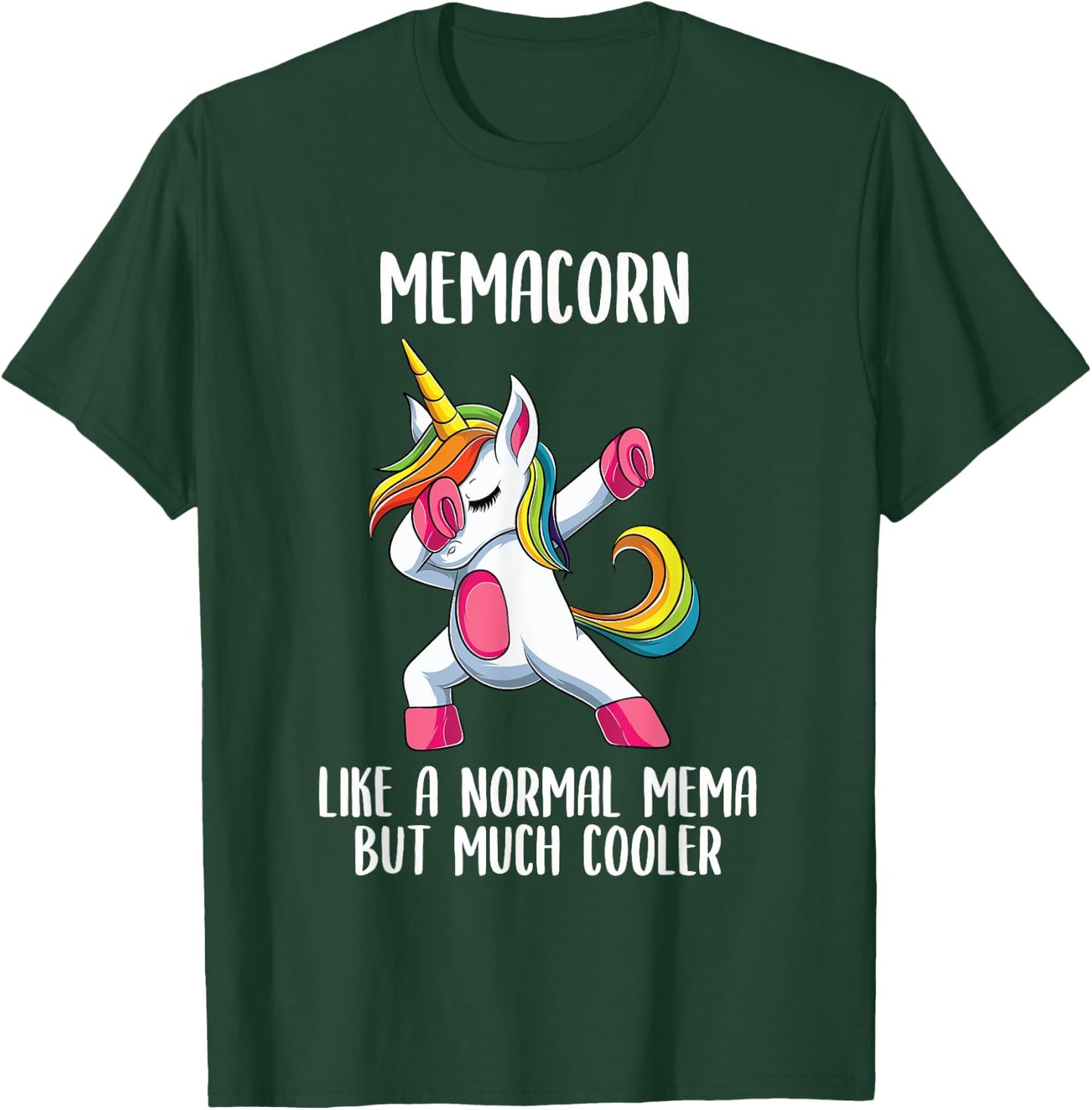 Unicorn Mema Girl Birthday Party Apparel MemaCorn Cute T-Shirt - T-Shirt | Forest