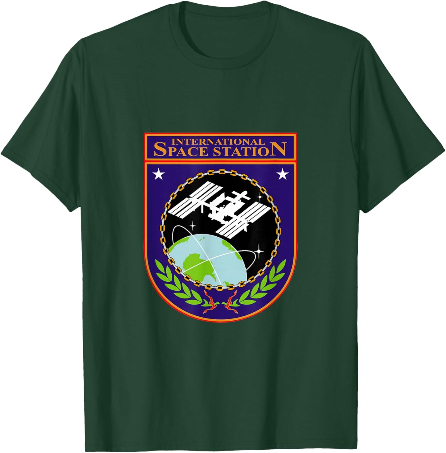 International Space Station NASA ISS Insignia T-Shirt - T-Shirt | Forest