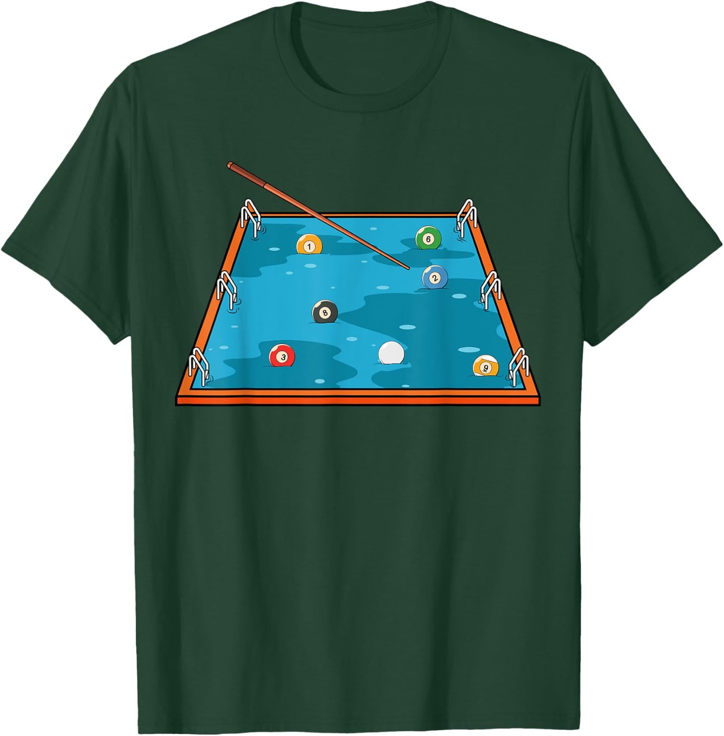 Swimming Pool Billiard Player Snooker T-Shirt - T-Shirt | Forest