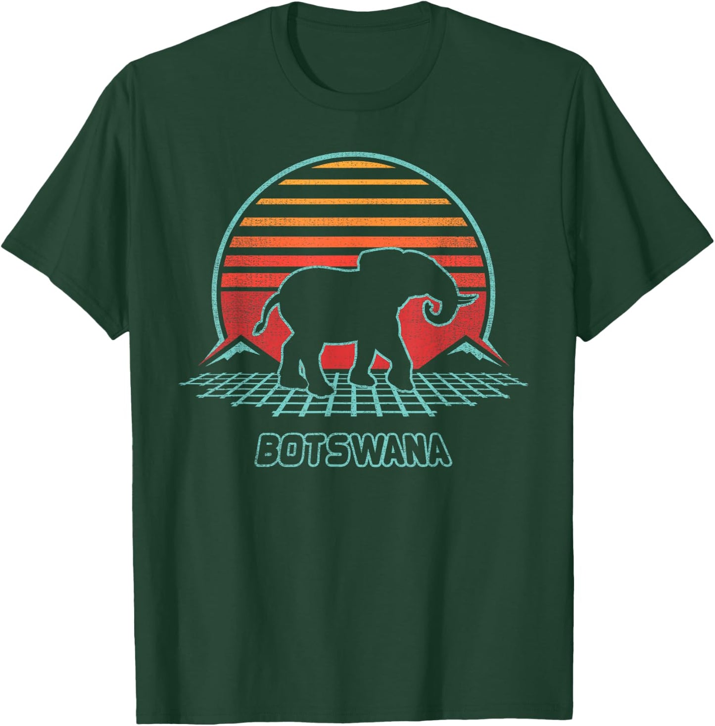 Botswana Retro Vintage 80s Style T-Shirt - T-Shirt | Forest