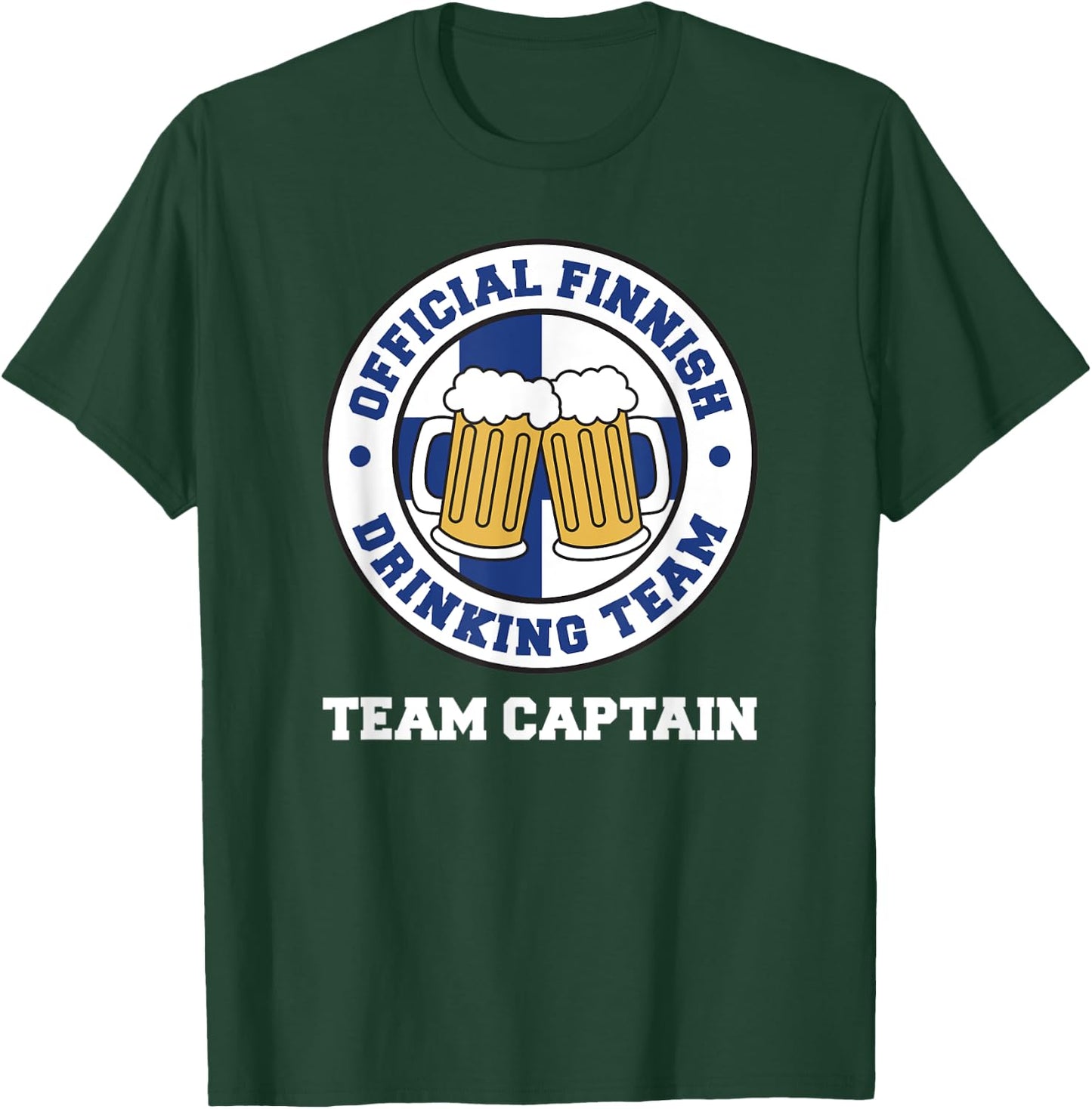 Official Finnish Drinking Team Captain T-Shirt - T-Shirt | Forest