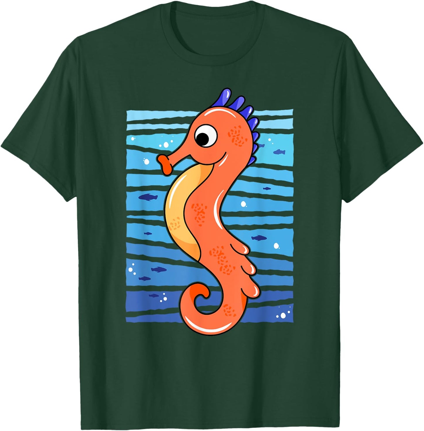 Seahorse Art I Cute Seahorse I Kids Seahorse T-Shirt - T-Shirt | Forest