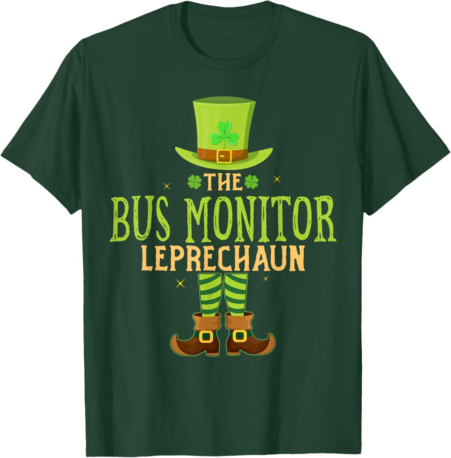 The Bus Monitor Leprechaun Funny Matching St Patricks Day T-Shirt - T-Shirt | Forest