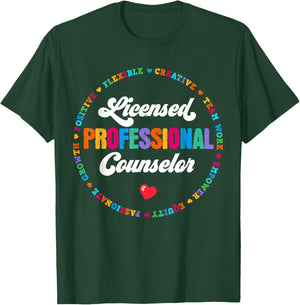 LPC Licensed Professional Counselor School Counseling Office T-Shirt - T-Shirt | Forest