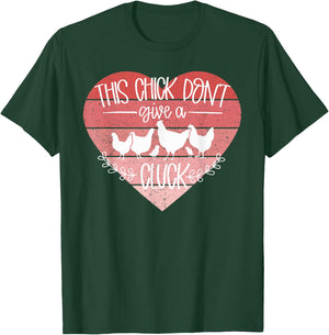 Don't Give A Cluck Funny Chicken T-Shirt - T-Shirt | Forest