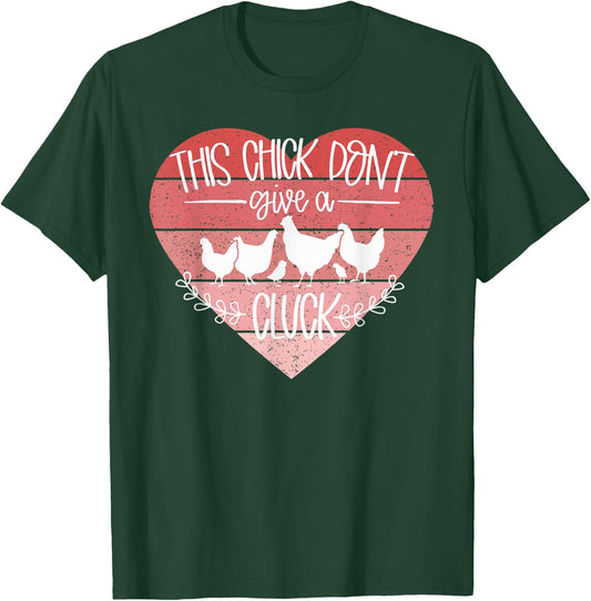 Don't Give A Cluck Funny Chicken T-Shirt - T-Shirt | Forest