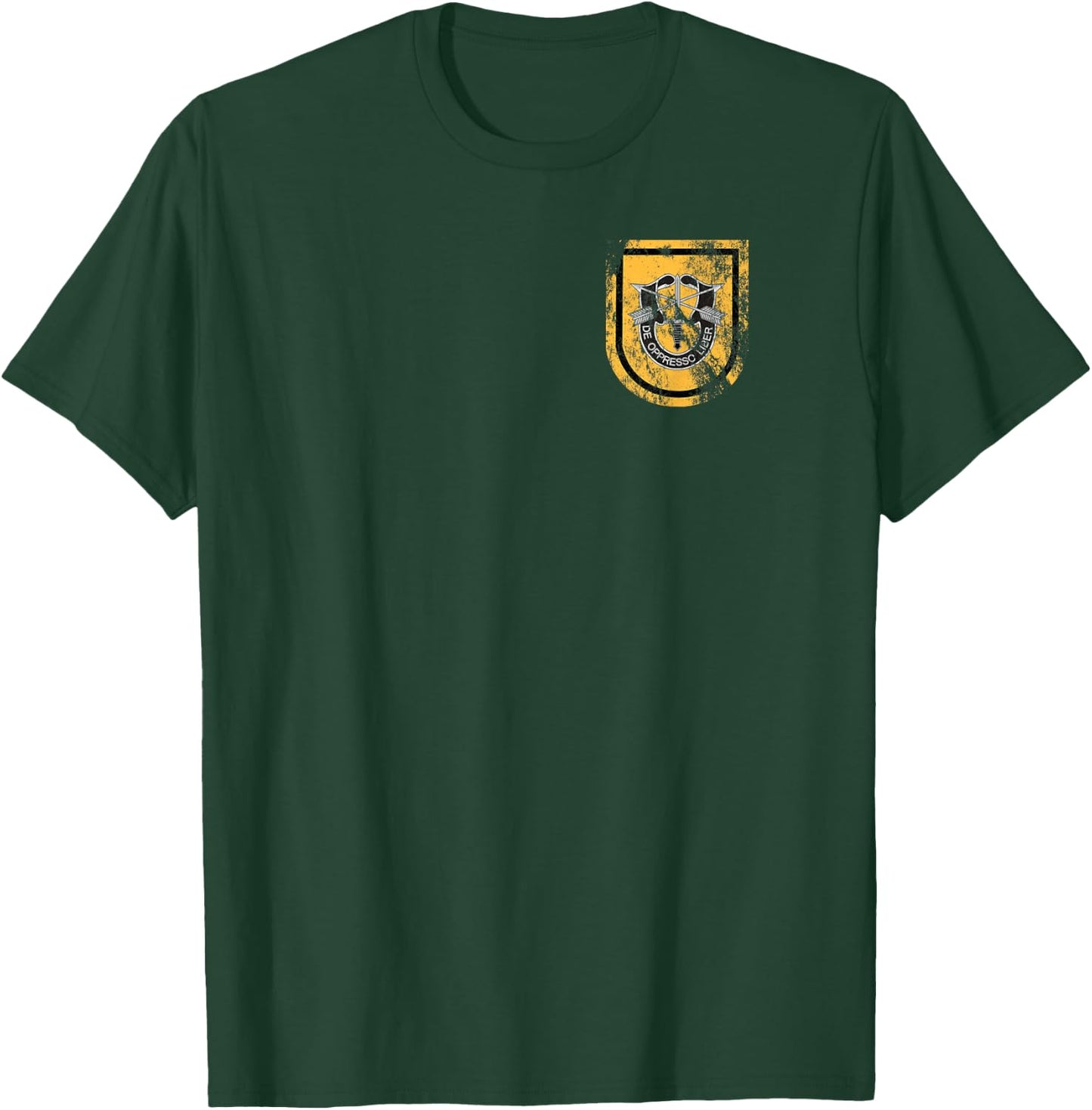 US 1st Special Forces Group (SFG) Distressed Worn Look T-Shirt - T-Shirt | Forest