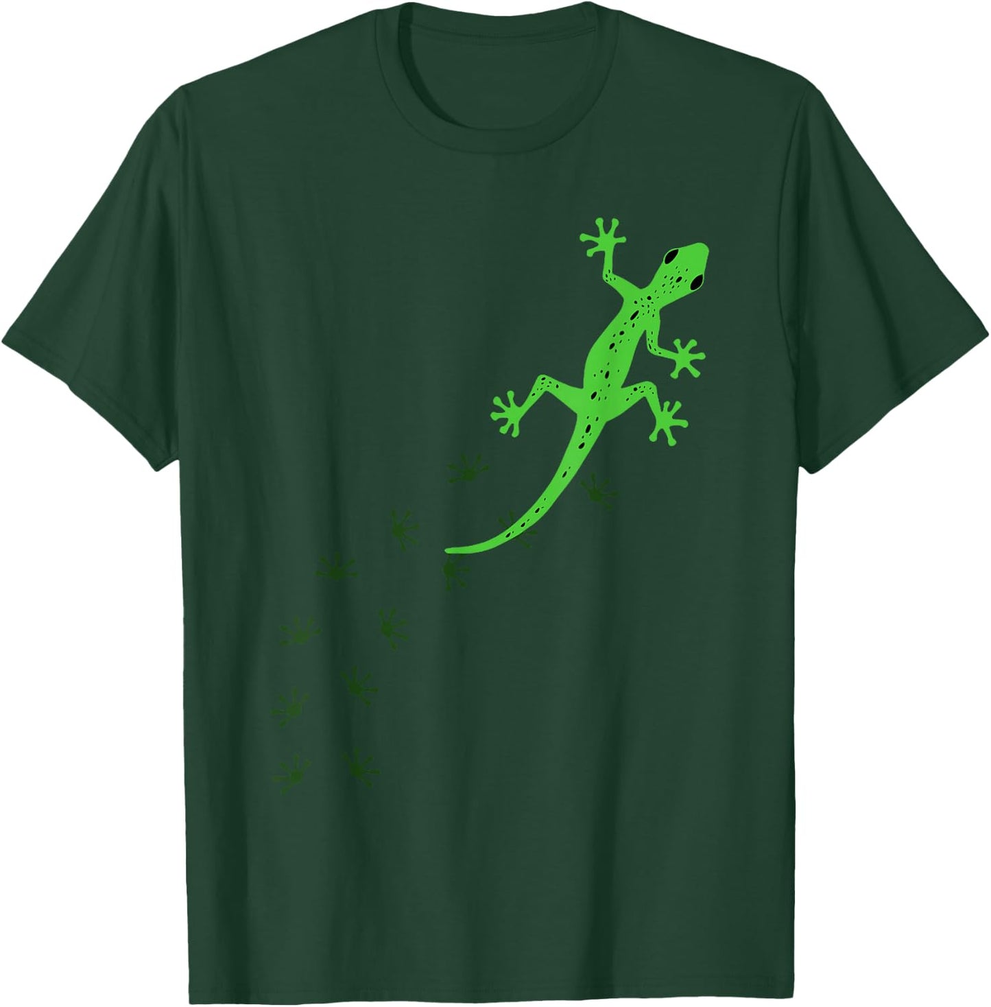 Cool Lizard Design Women Gecko Pet Animal Creature , Black T-Shirt - T-Shirt | Forest