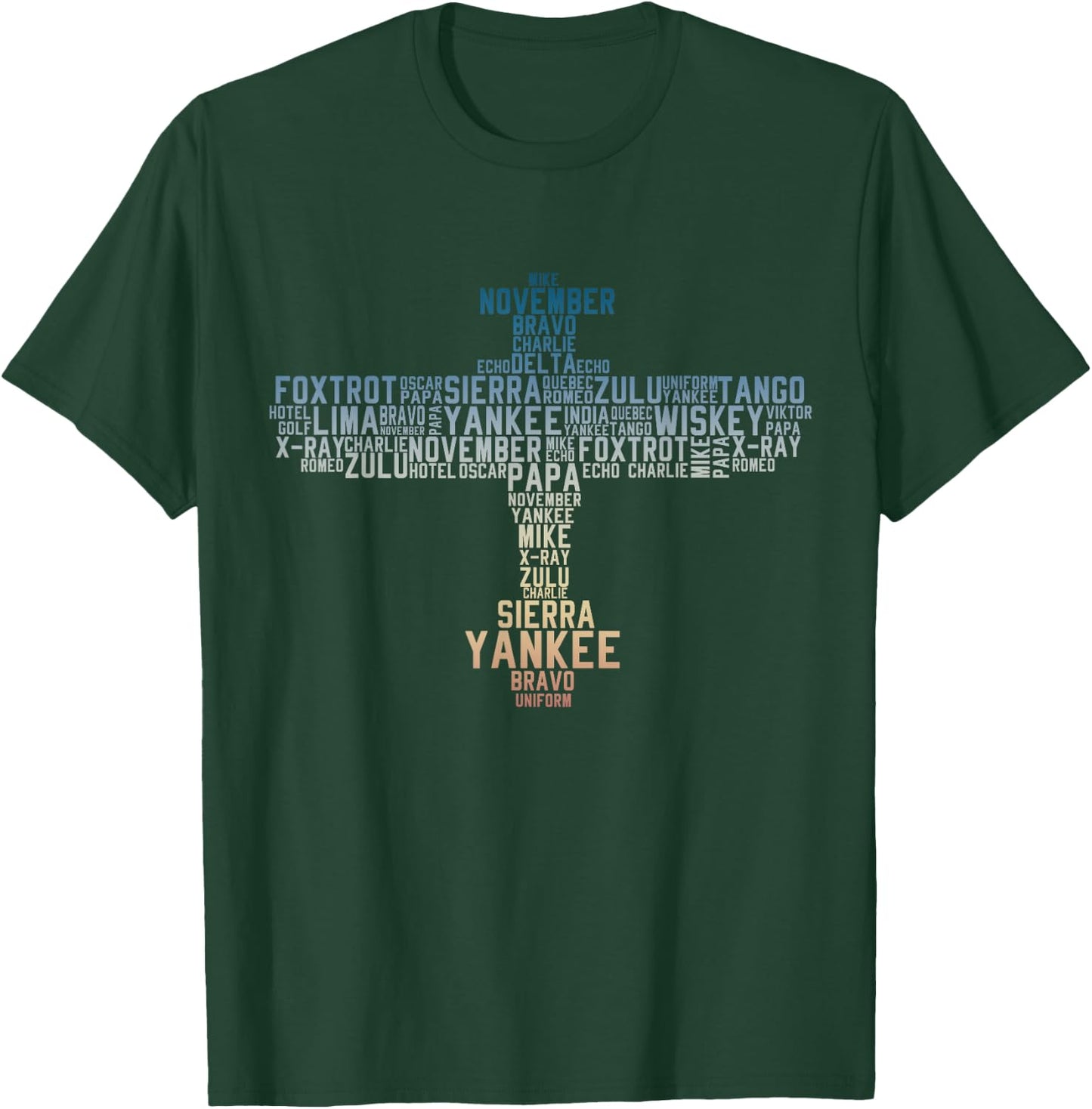 Phonetic alphabet airplane pilot T-Shirt - T-Shirt | Forest