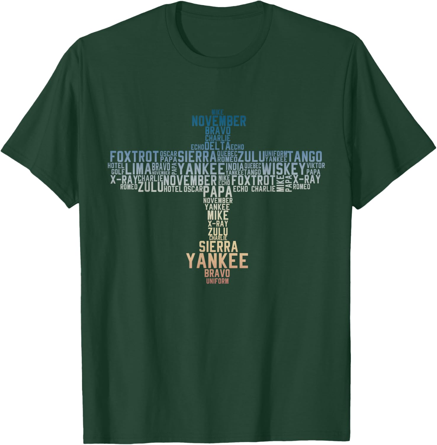 Phonetic alphabet airplane pilot T-Shirt - T-Shirt | Forest