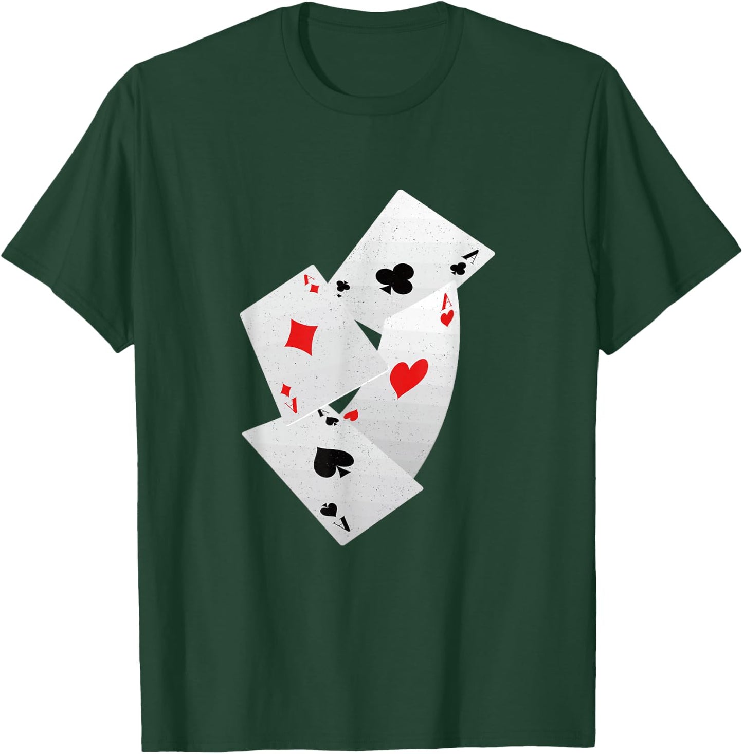 Four Aces Poker Game Pro Funny Lucky Players Gamblers Humor T-Shirt - T-Shirt | Forest