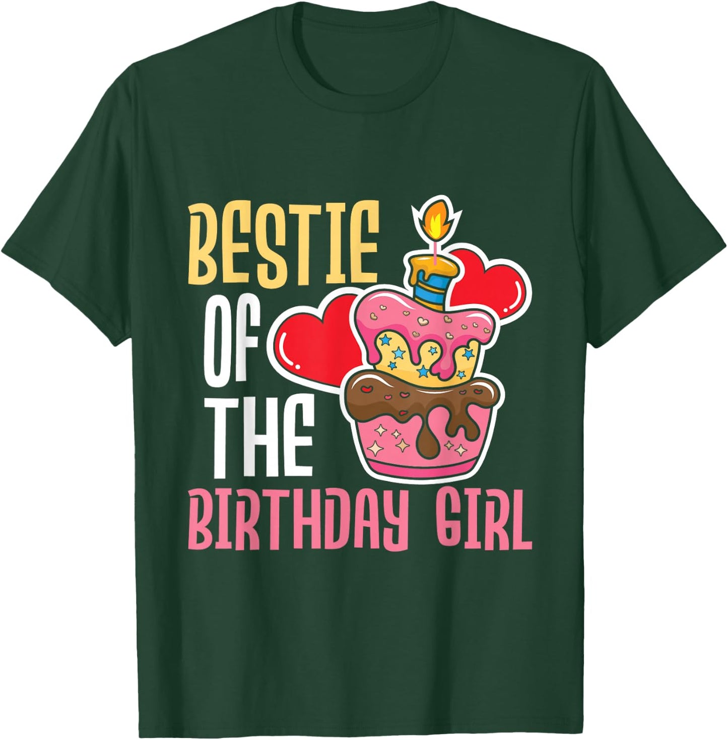 Bestie Of The Birthday Girl - Donut Party Best Friend BFF T-Shirt - T-Shirt | Forest