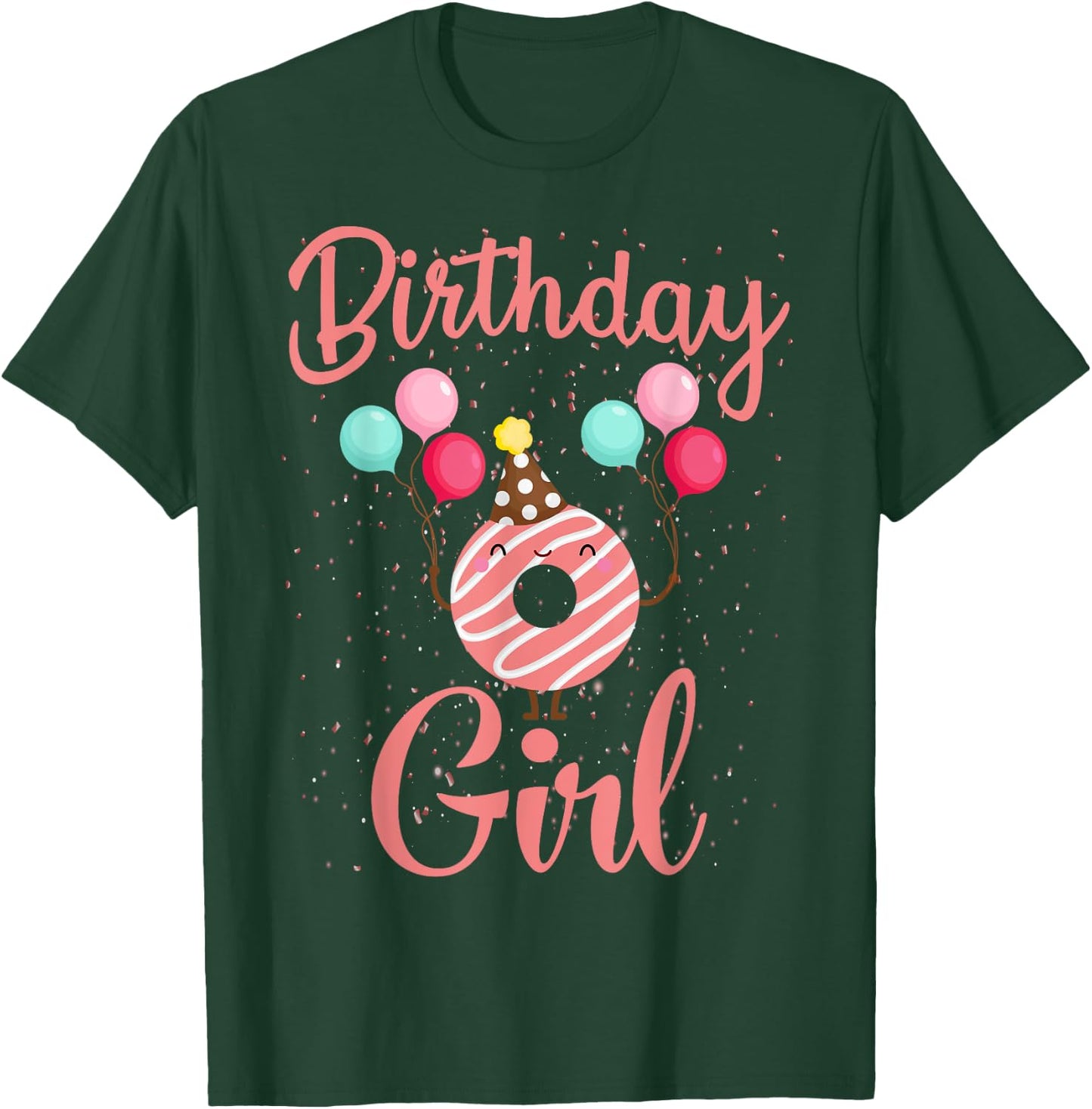 Birthday Girl Donut-Funny Matching Birthday Girl Party T-Shirt - T-Shirt | Forest