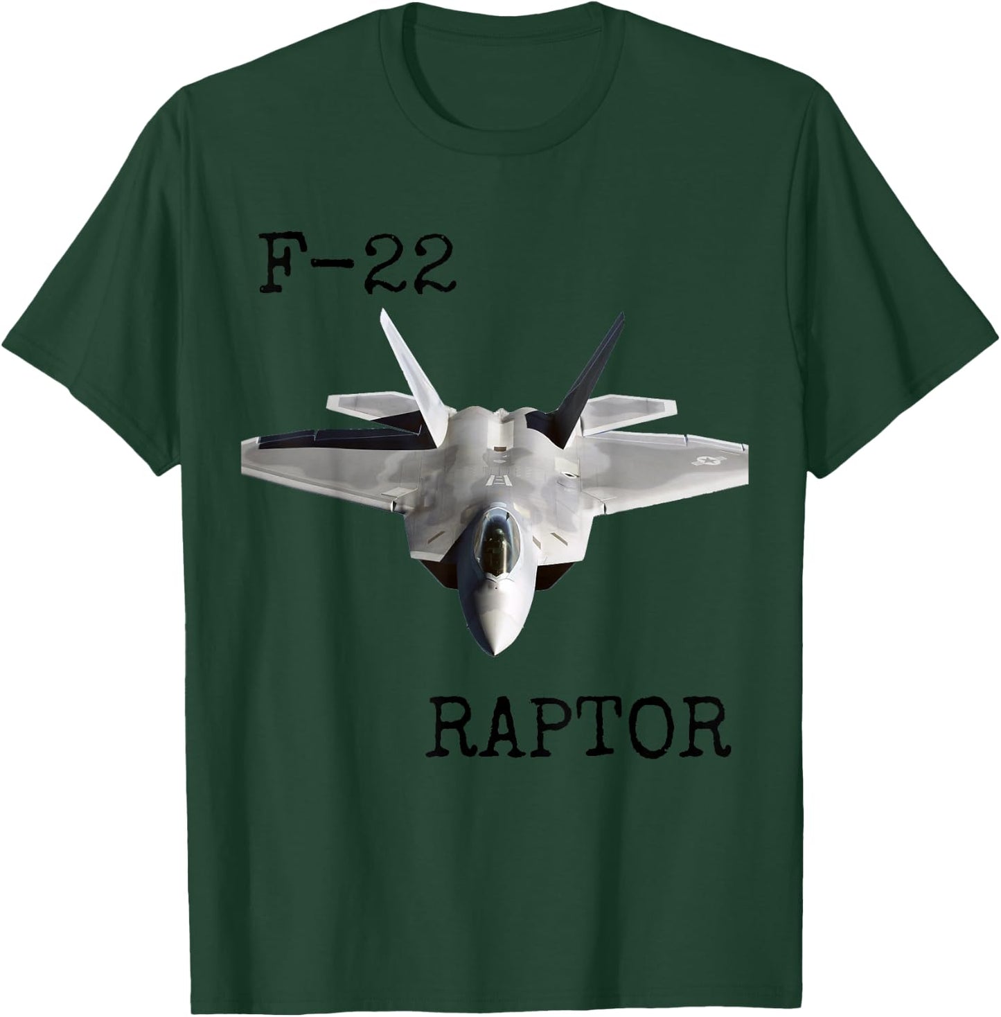 Air Force F-22 Raptor Fighter Jet Military Veteran T-Shirt - T-Shirt | Forest