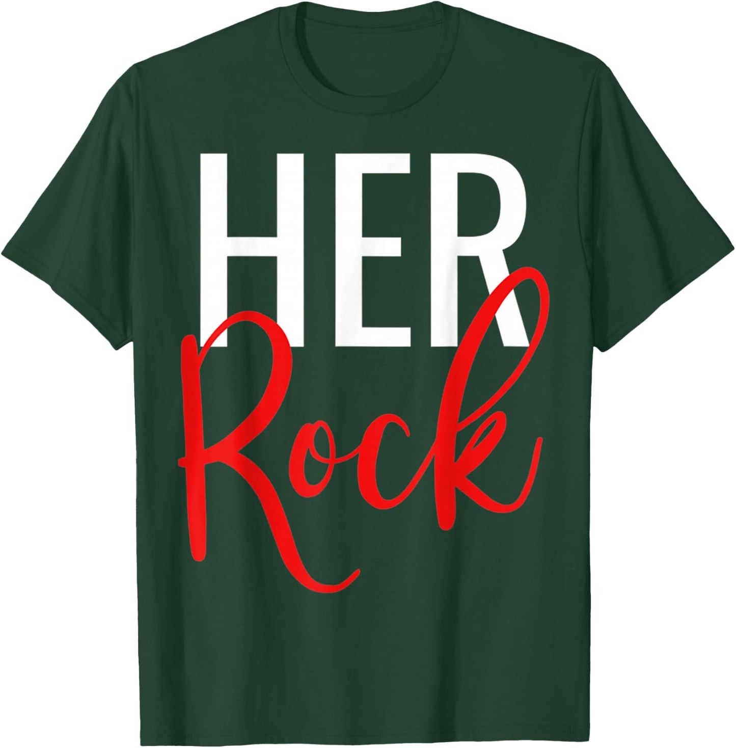 Her Rock His Peace Matching Couples T-Shirt - T-Shirt | Forest