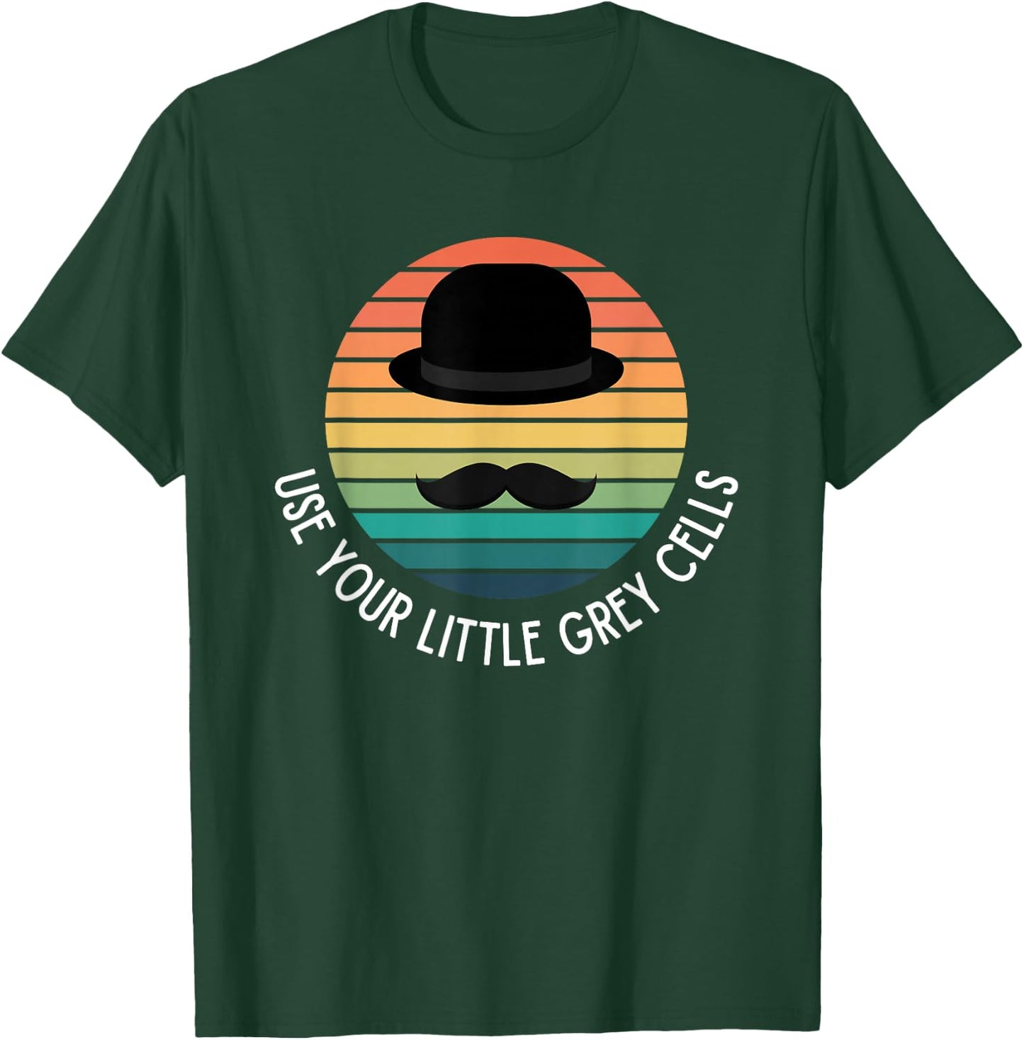 ELDA DESIGN Poirot Use Your Little Grey Cells - -Kids, Black, Small T-Shirt - T-Shirt | Forest