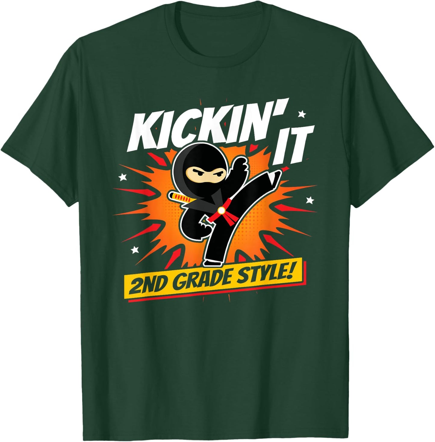 Second Grader - Back To School - Karate Ninja - 2nd Grade T-Shirt - T-Shirt | Forest