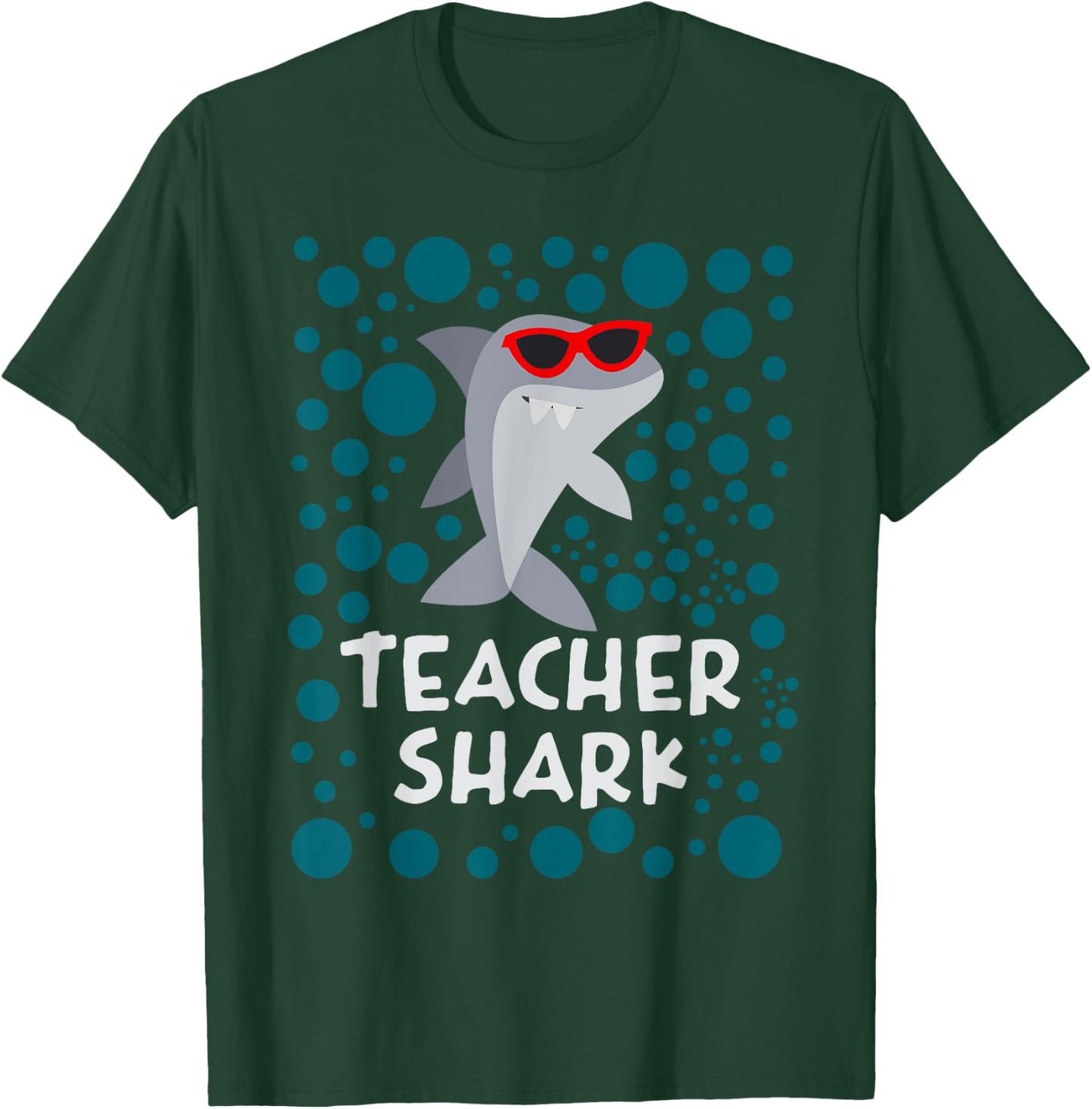 Funny Teacher Shark Women Kids T-Shirt - T-Shirt | Forest
