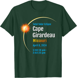 Cape Girardeau Missouri Total Solar Eclipse 2024 :: 1 :: T-Shirt - T-Shirt | Forest