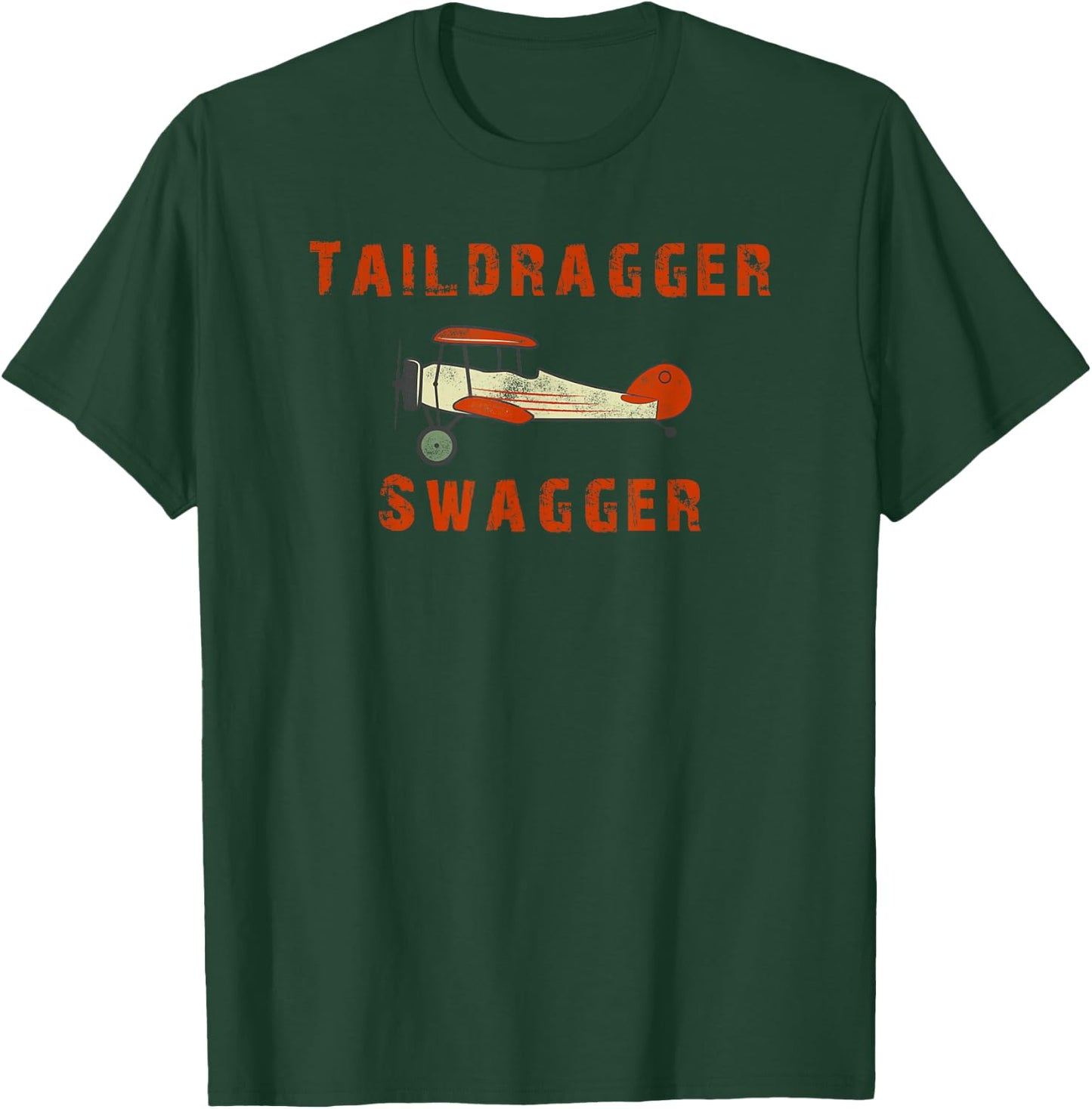 Aviation Funny Pilot Tail dragger Tailwheel T-Shirt - T-Shirt | Forest
