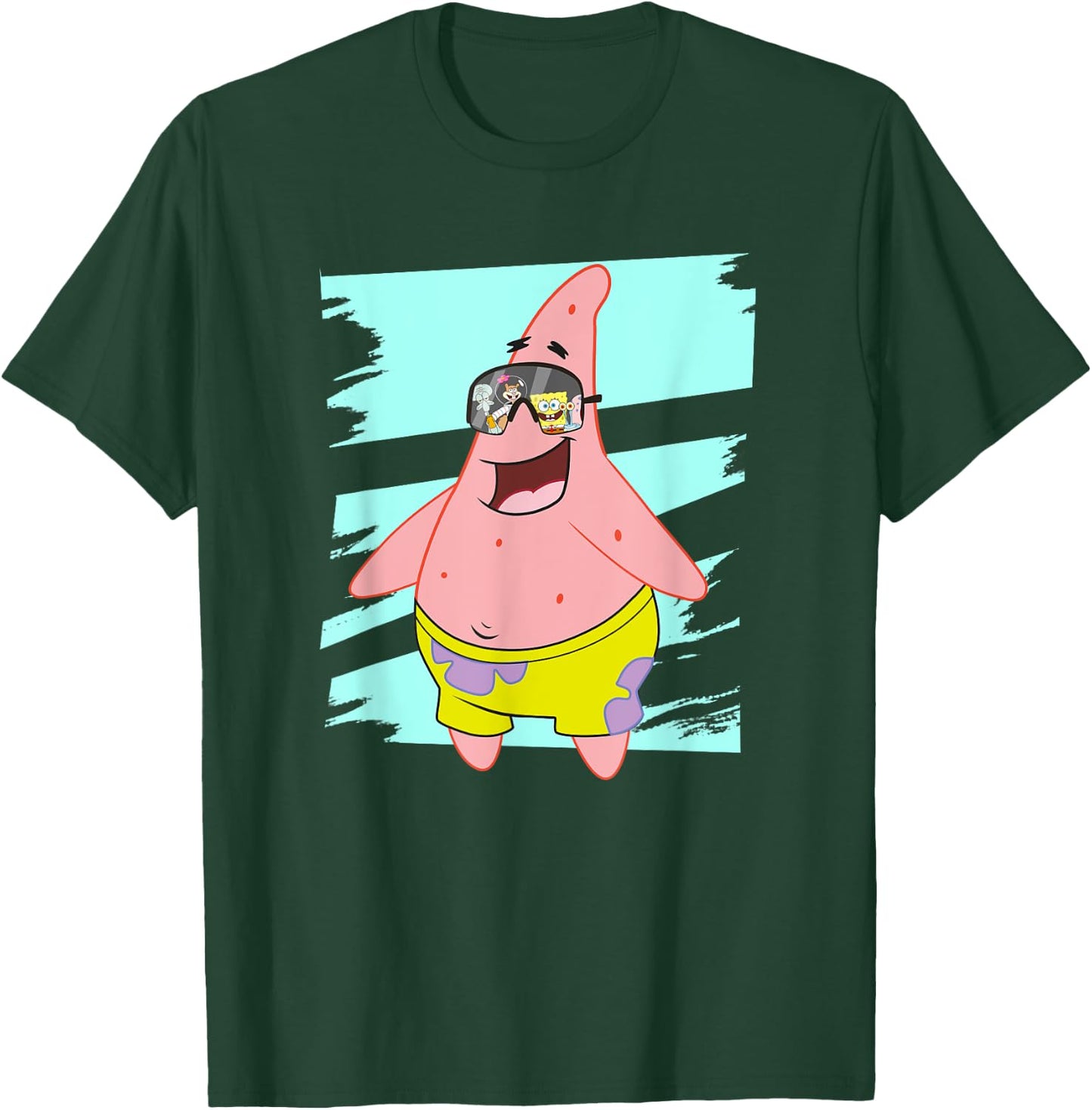 Mademark x SpongeBob SquarePants - Patrick Star - Reflection in Sunglasses T-Shirt - T-Shirt | Forest