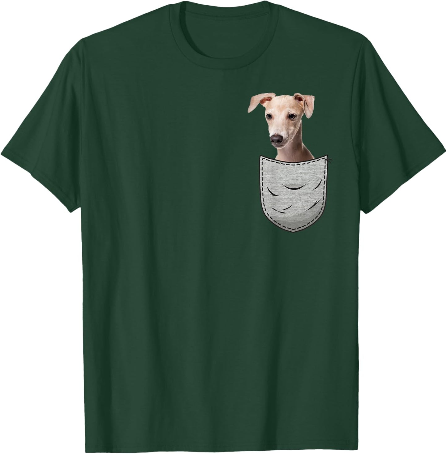 Italian Greyhound Whippet Chest Bag for Dog Owners T-Shirt - T-Shirt | Forest